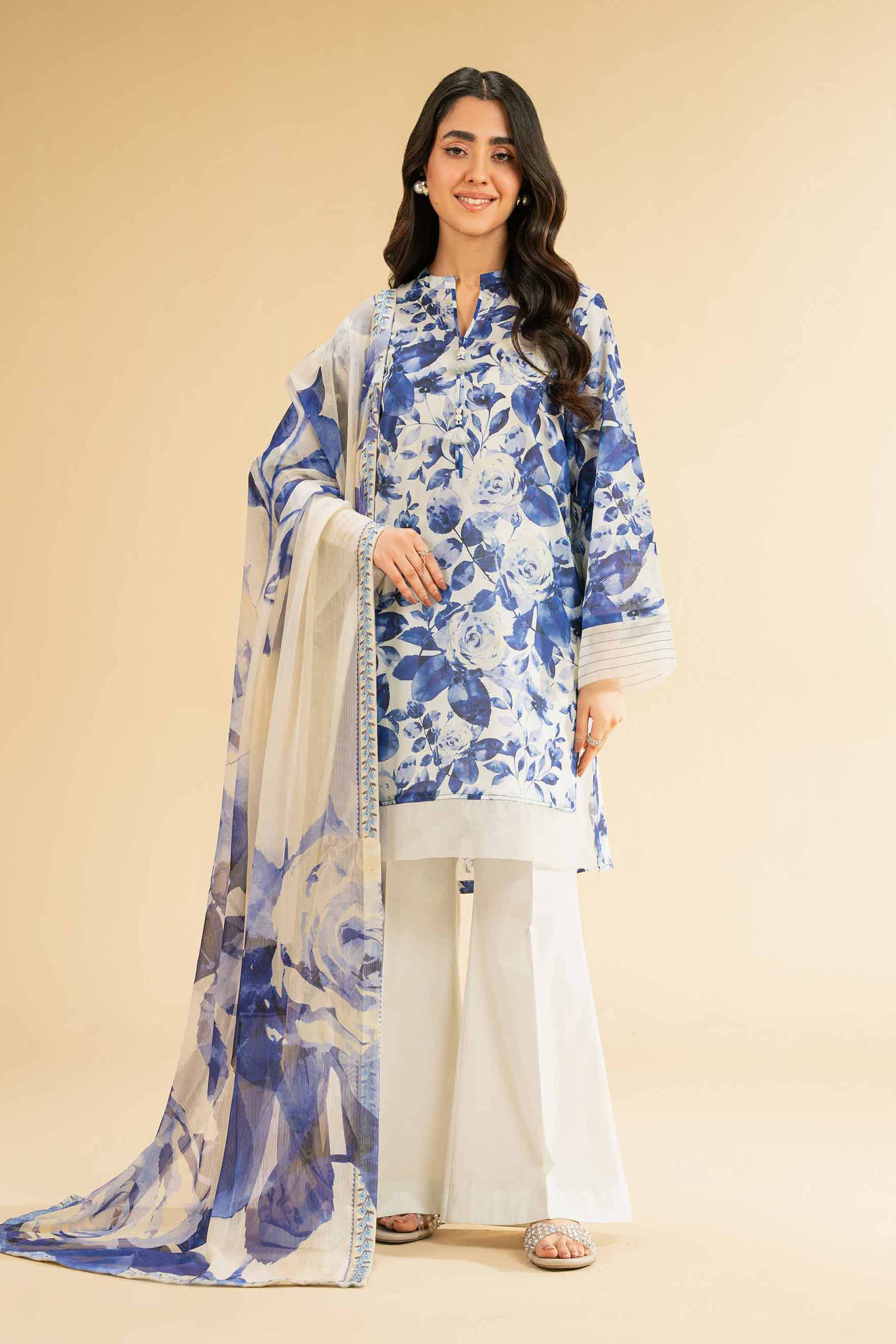Nishat Linen 2 Piece - Digital Printed Embroidered Suit - 42501735 Embroidered Eid Lawn Collection 2025