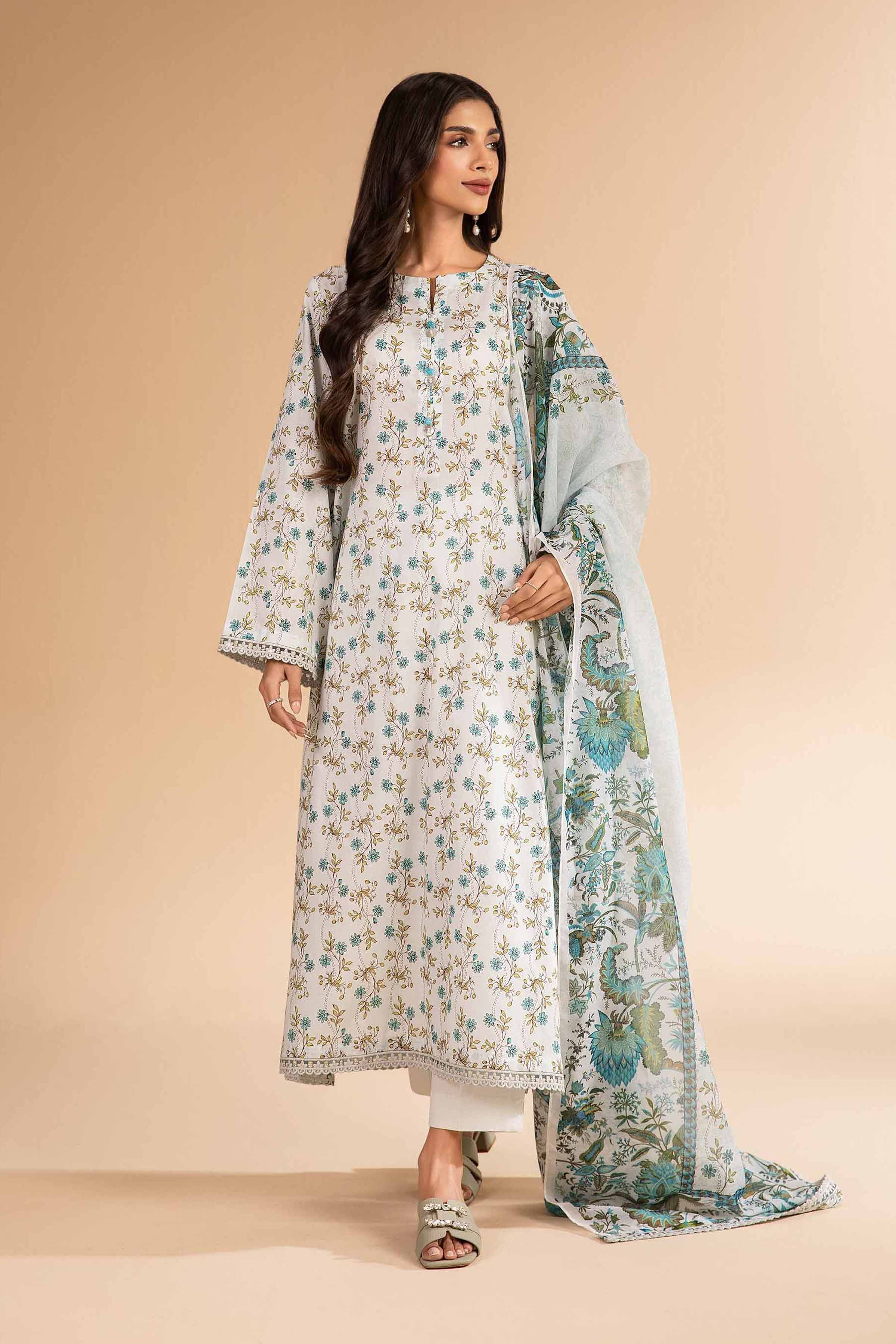 Nishat Linen 2 Piece - Digital Printed Embroidered Suit - 42501755 Embroidered Eid Lawn Collection 2025