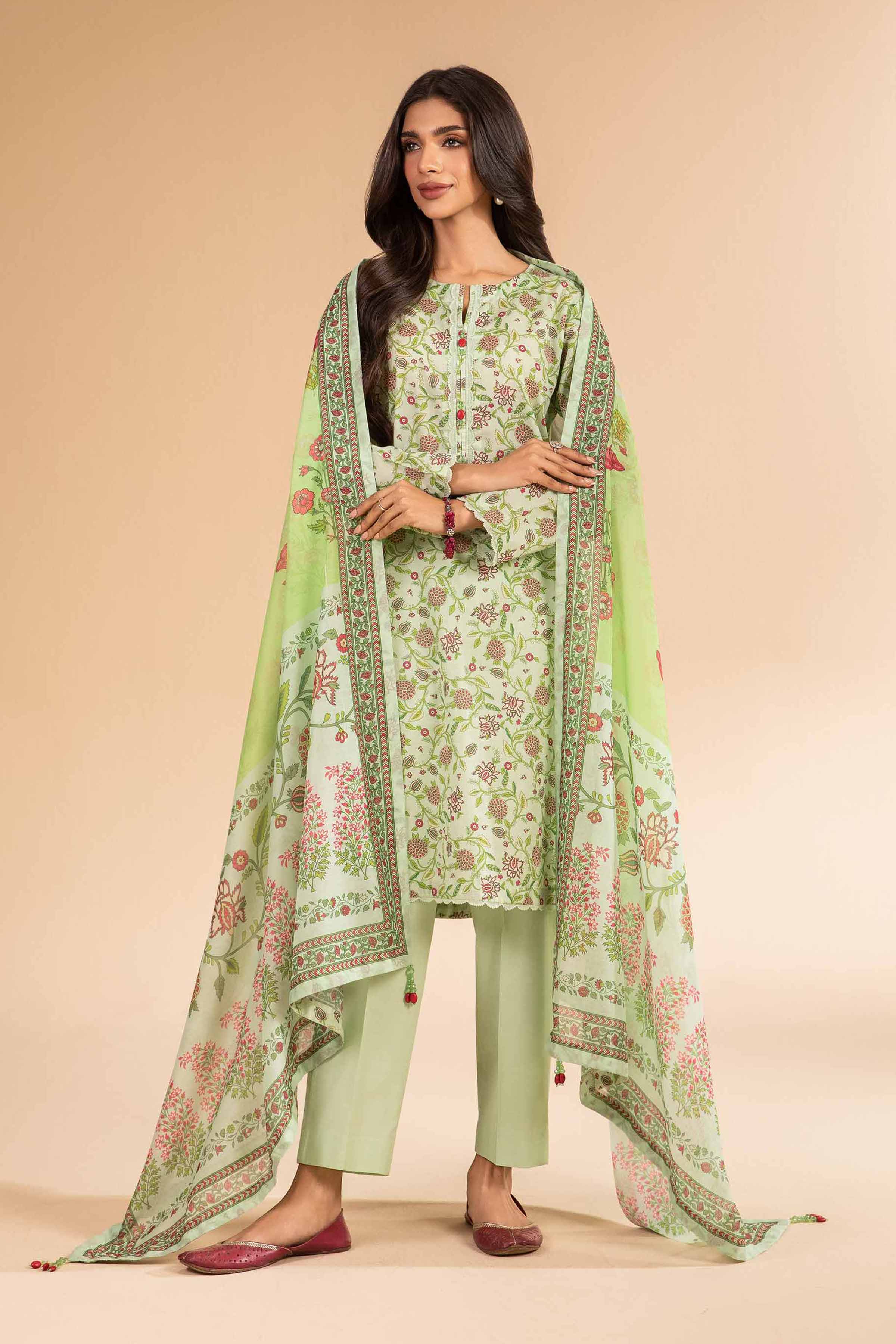 Nishat Linen 2 Piece - Digital Printed Embroidered Suit - 42501758 Embroidered Eid Lawn Collection 2025