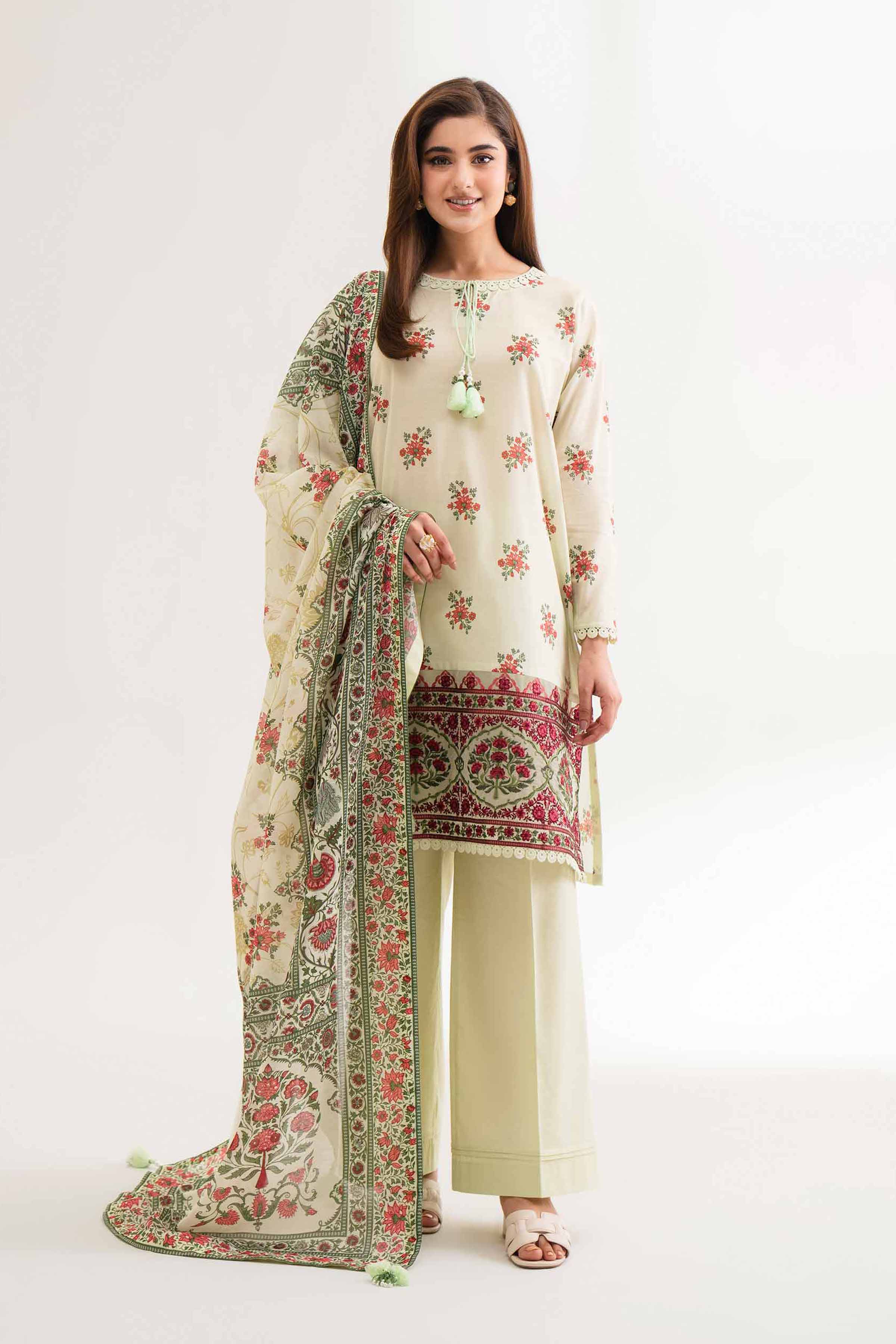 Nishat Linen 2 Piece - Digital Printed Embroidered Suit - 42501762 Embroidered Eid Lawn Collection 2025