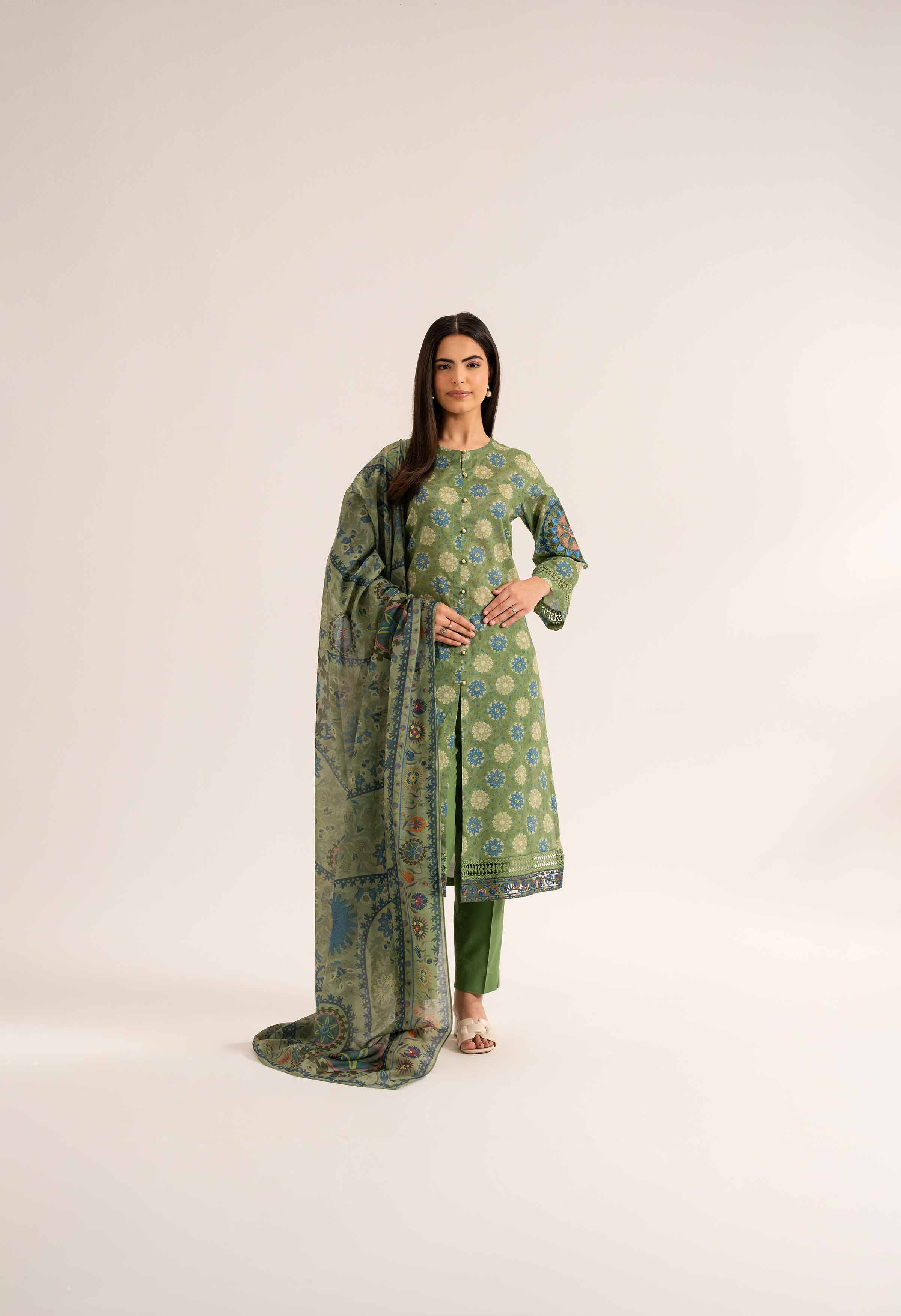 Nishat Linen 2 Piece - Digital Printed Embroidered Suit - 42501766 Embroidered Eid Lawn Collection 0