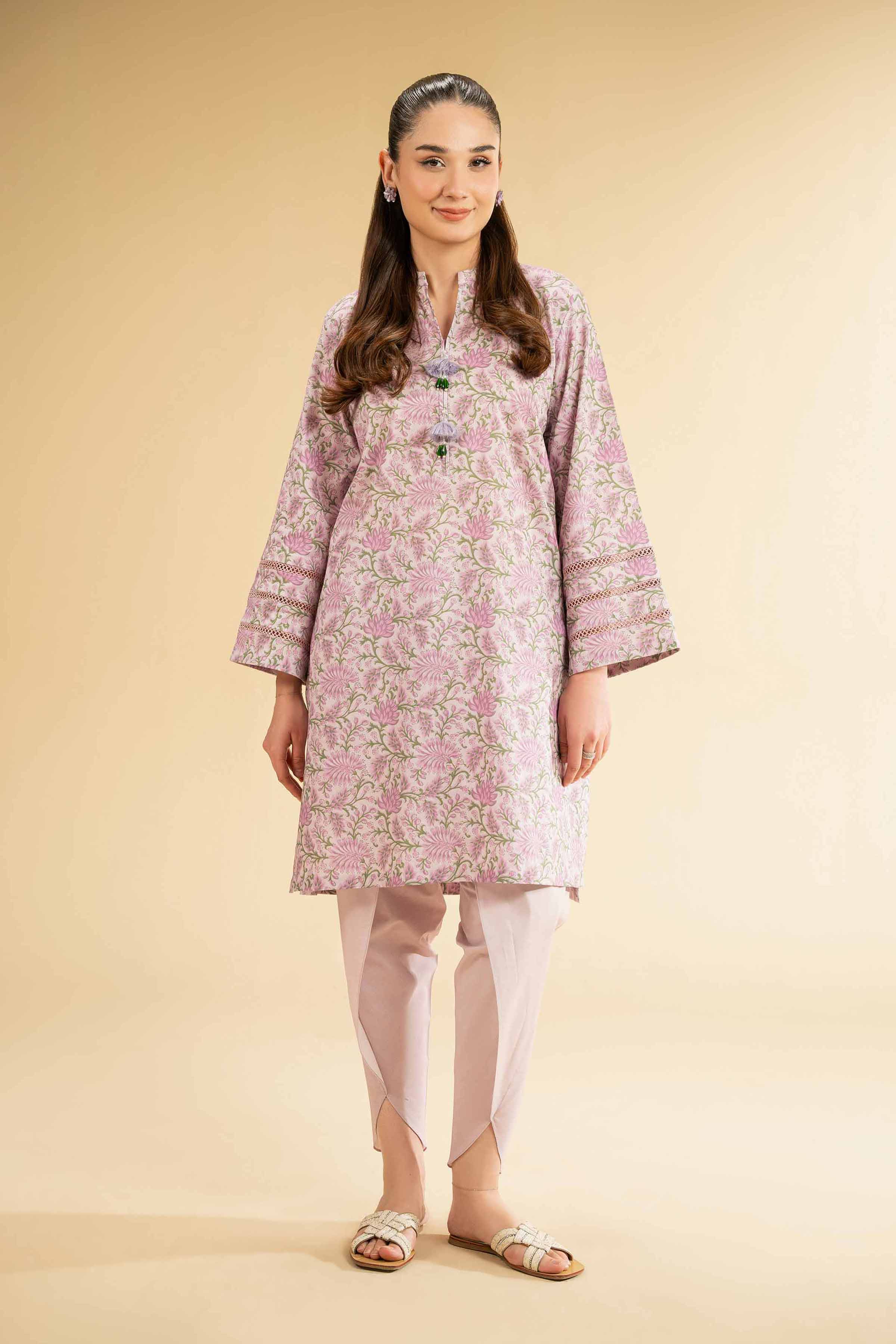 Nishat Linen 2 Piece - Digital Printed Embroidered Suit - 42501769 Embroidered Eid Lawn Collection 2025