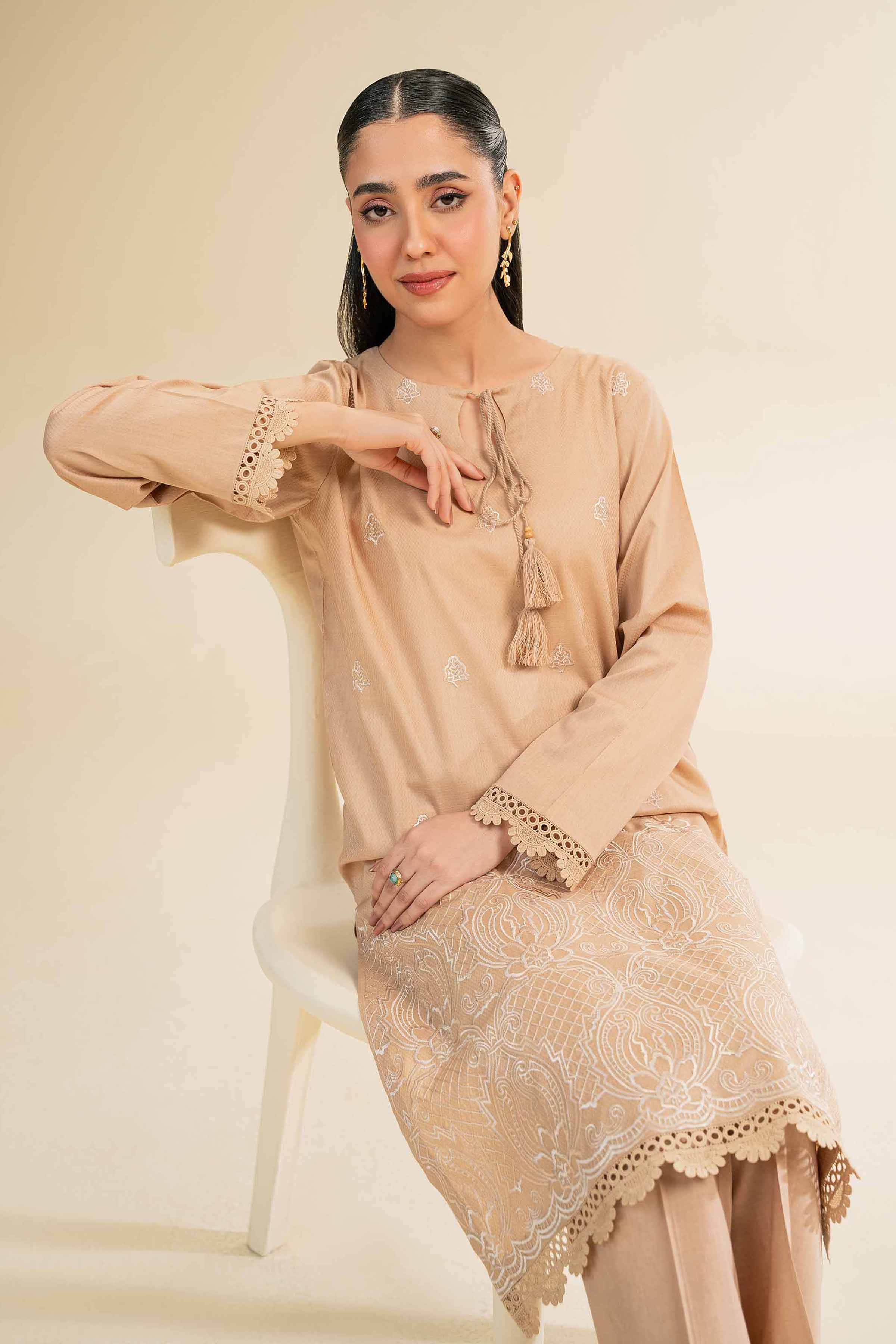 Nishat Linen 2 Piece - Dyed Embroidered Suit - 42501008 Embroidered Eid Lawn Collection 0 - Image 2