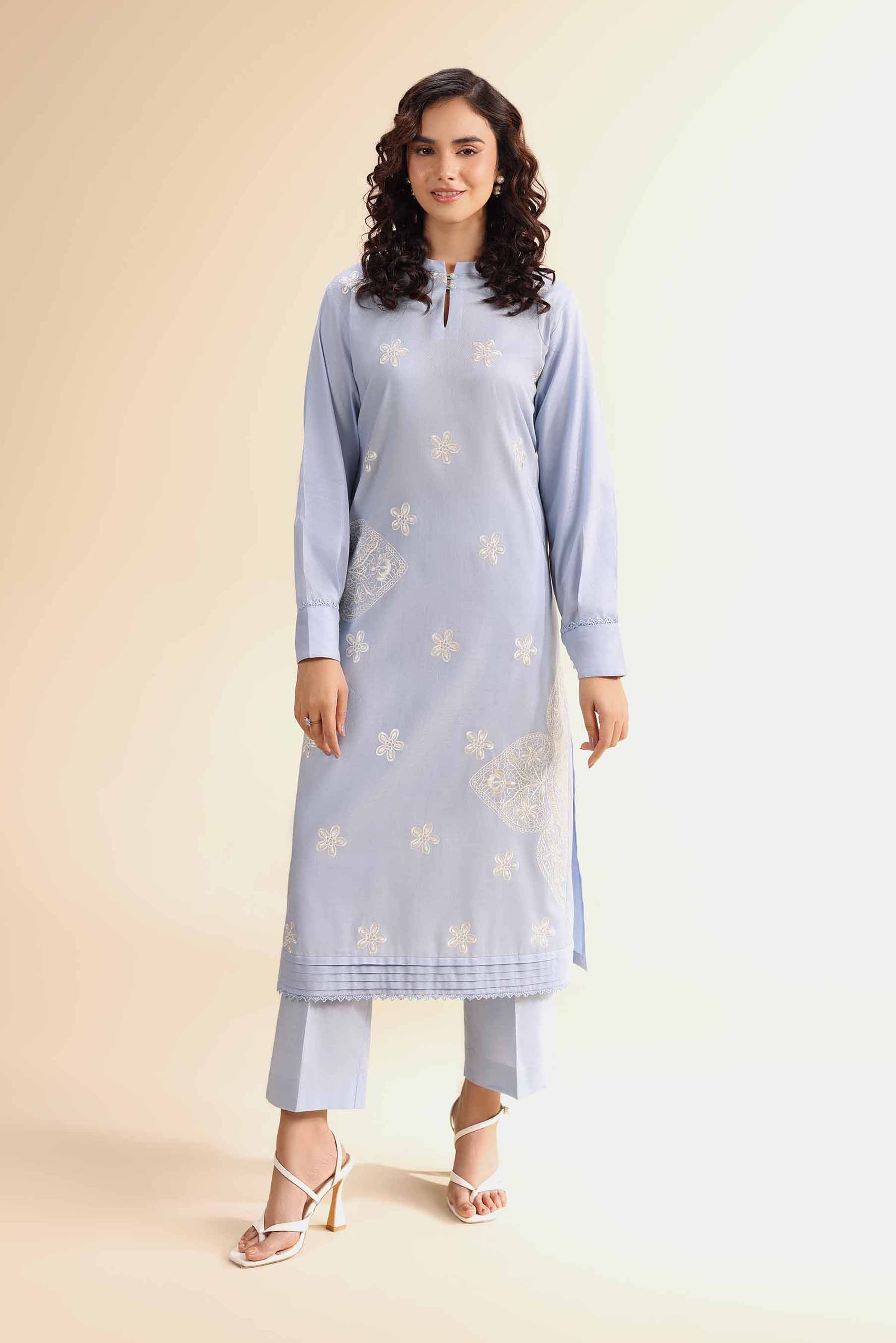 Nishat Linen 2 Piece - Dyed Embroidered Suit - 42501009 Spring Summer Prints 2025