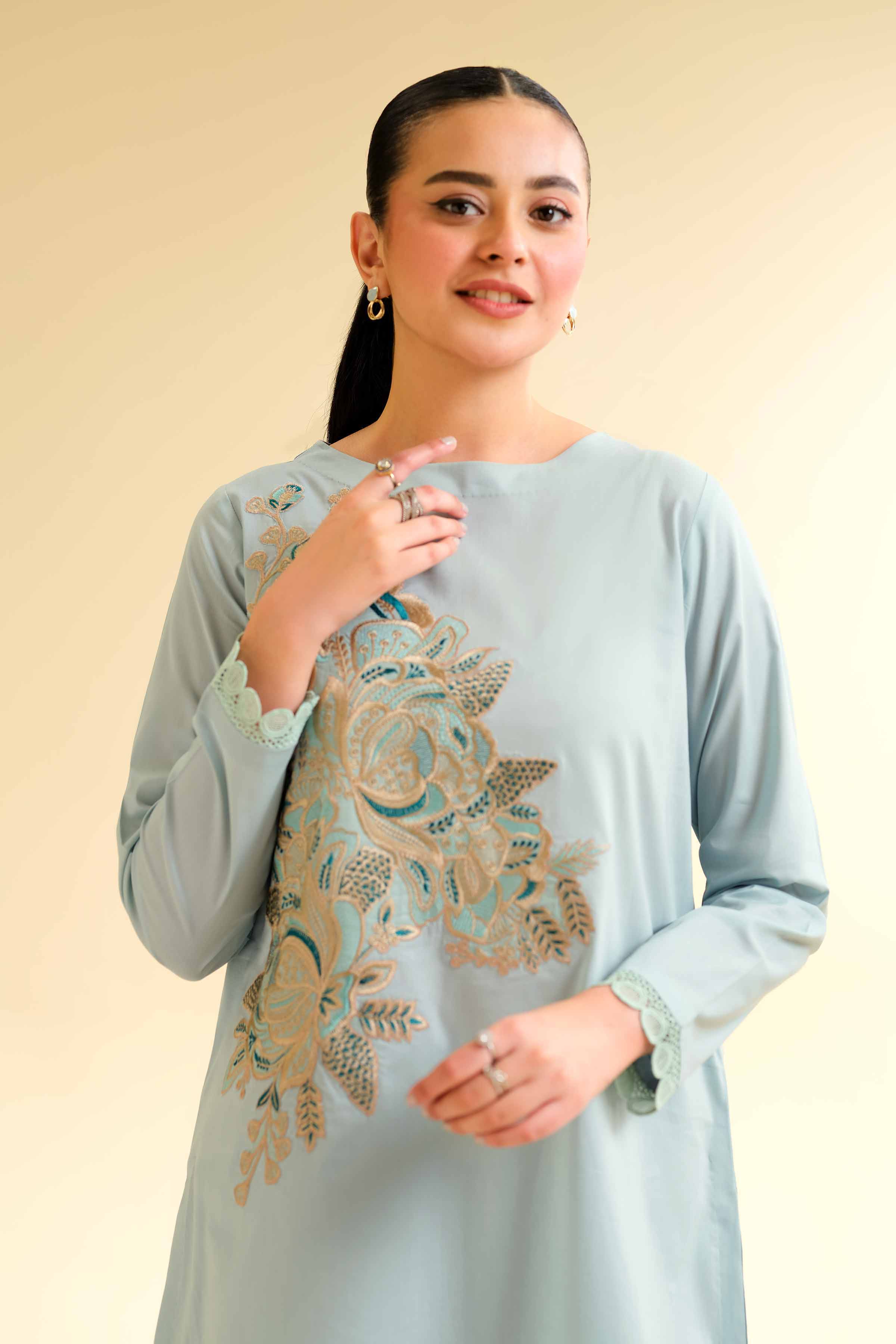 Nishat Linen 2 Piece - Dyed Embroidered Suit - 42501142 Embroidered Eid Lawn Collection 0 - Image 2