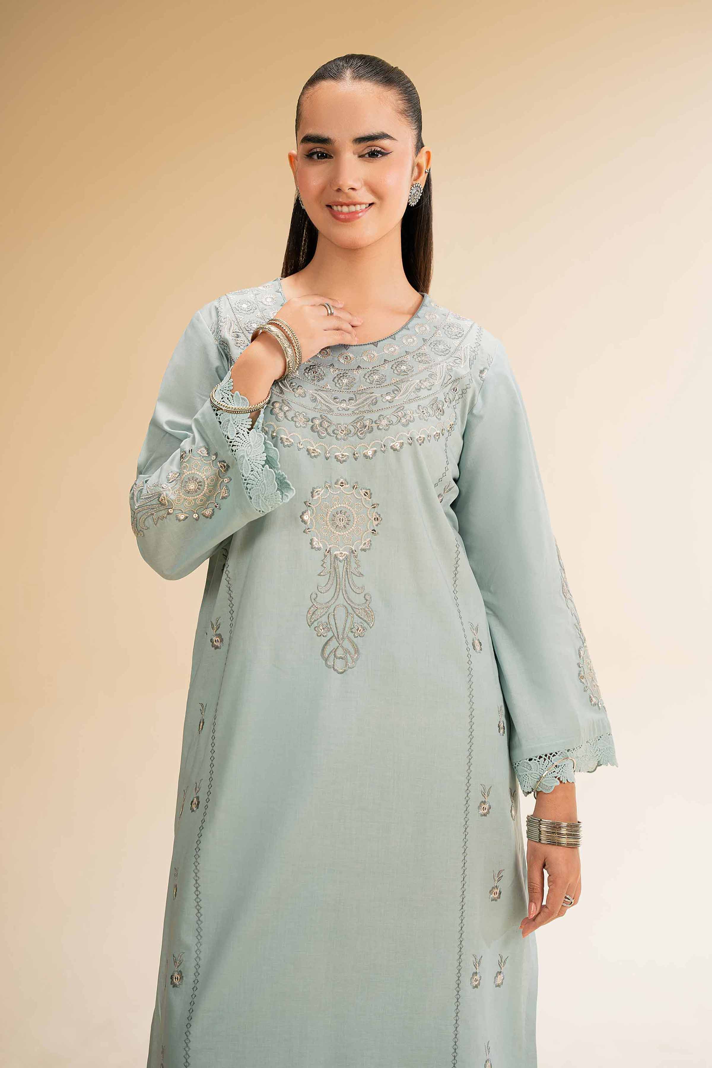 Nishat Linen 2 Piece - Dyed Embroidered Suit - 42501263 Embroidered Eid Lawn Collection 0 - Image 2