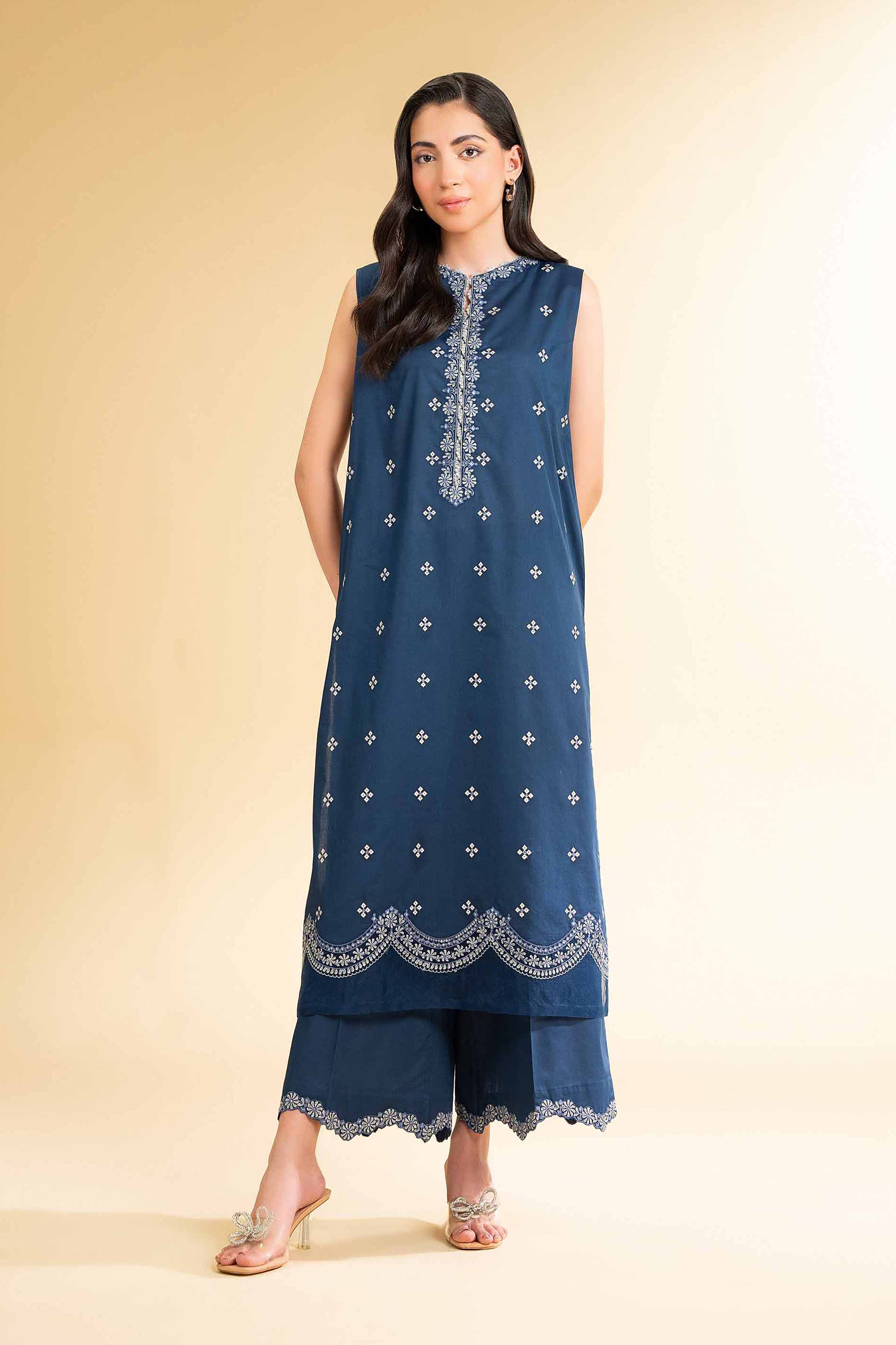 Nishat Linen 2 Piece - Dyed Embroidered Suit - 42501798 Embroidered Eid Lawn Collection 2025