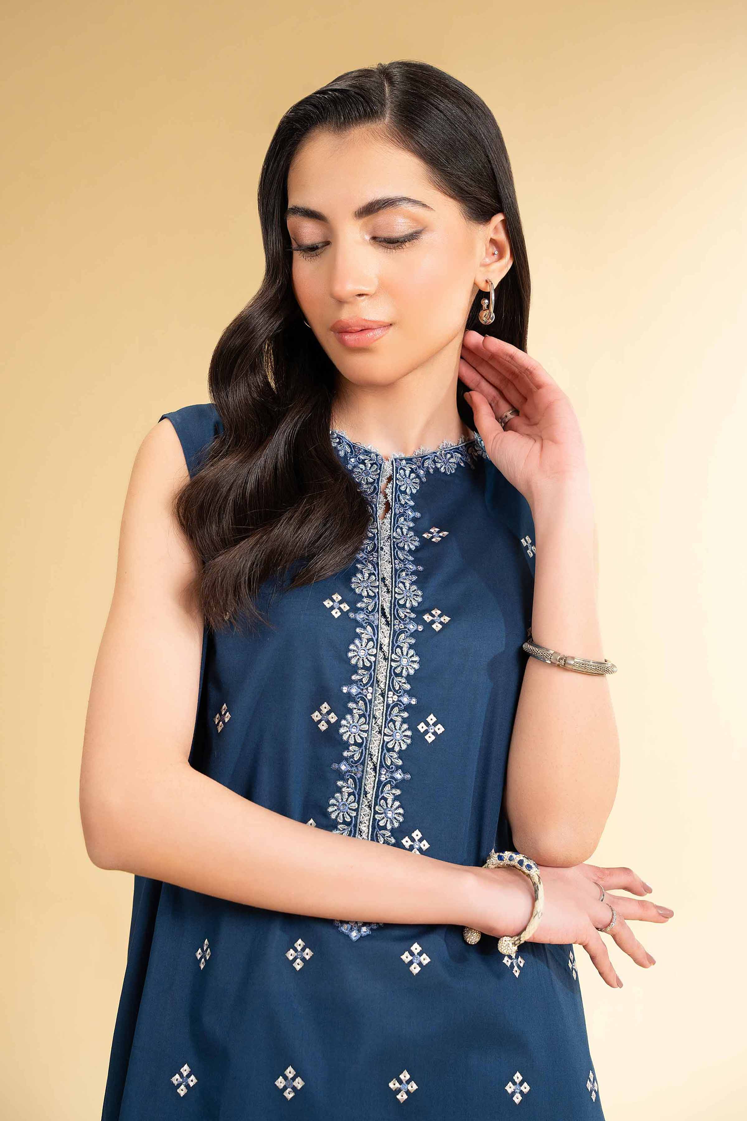 Nishat Linen 2 Piece - Dyed Embroidered Suit - 42501798 Embroidered Eid Lawn Collection 2025 - Image 2