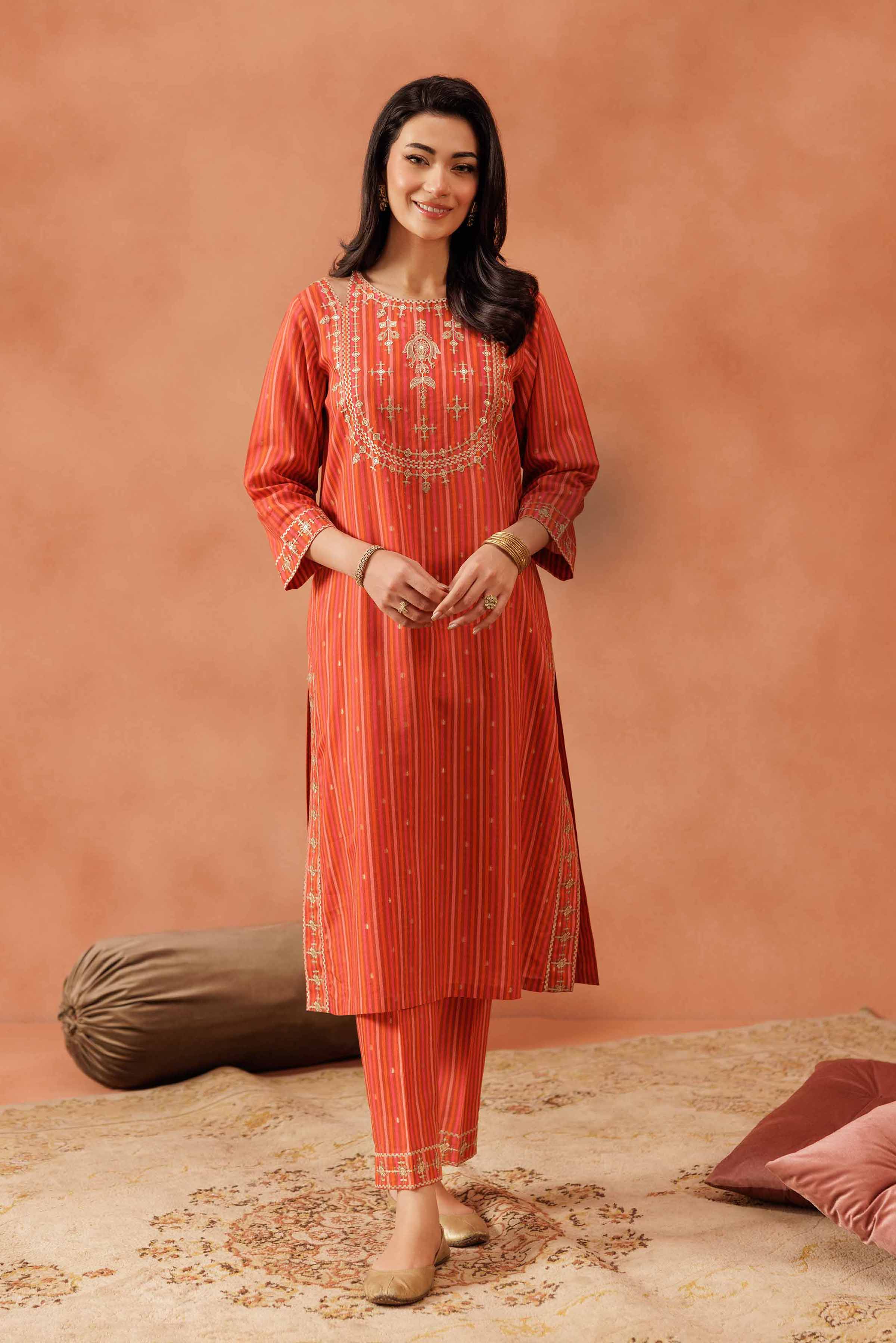 Nishat Linen 2 Piece - Embroidered Suit - KFE25-130 Eid Pret 2025
