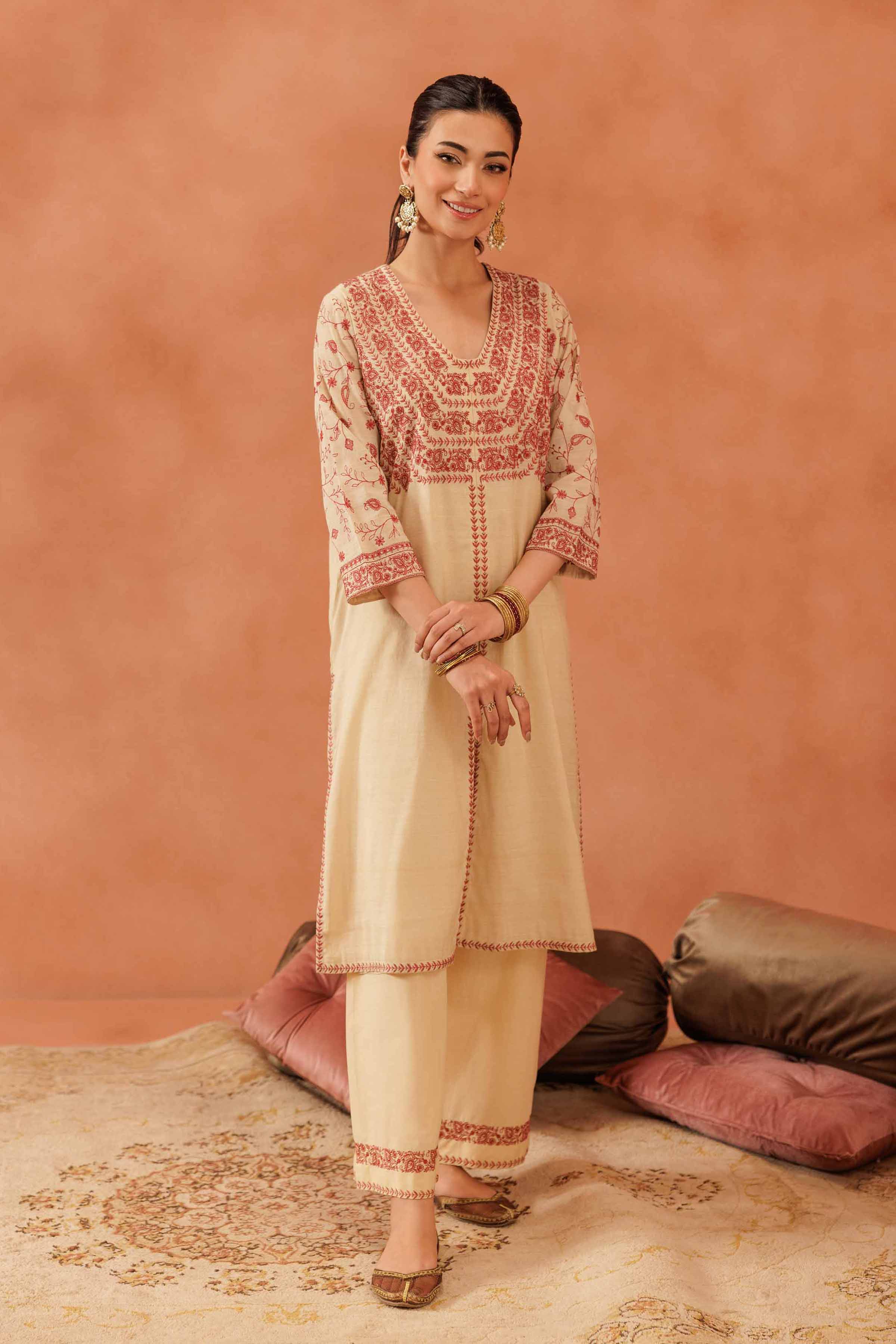 Nishat Linen 2 Piece - Embroidered Suit - KFE25-86 Eid Pret 2025