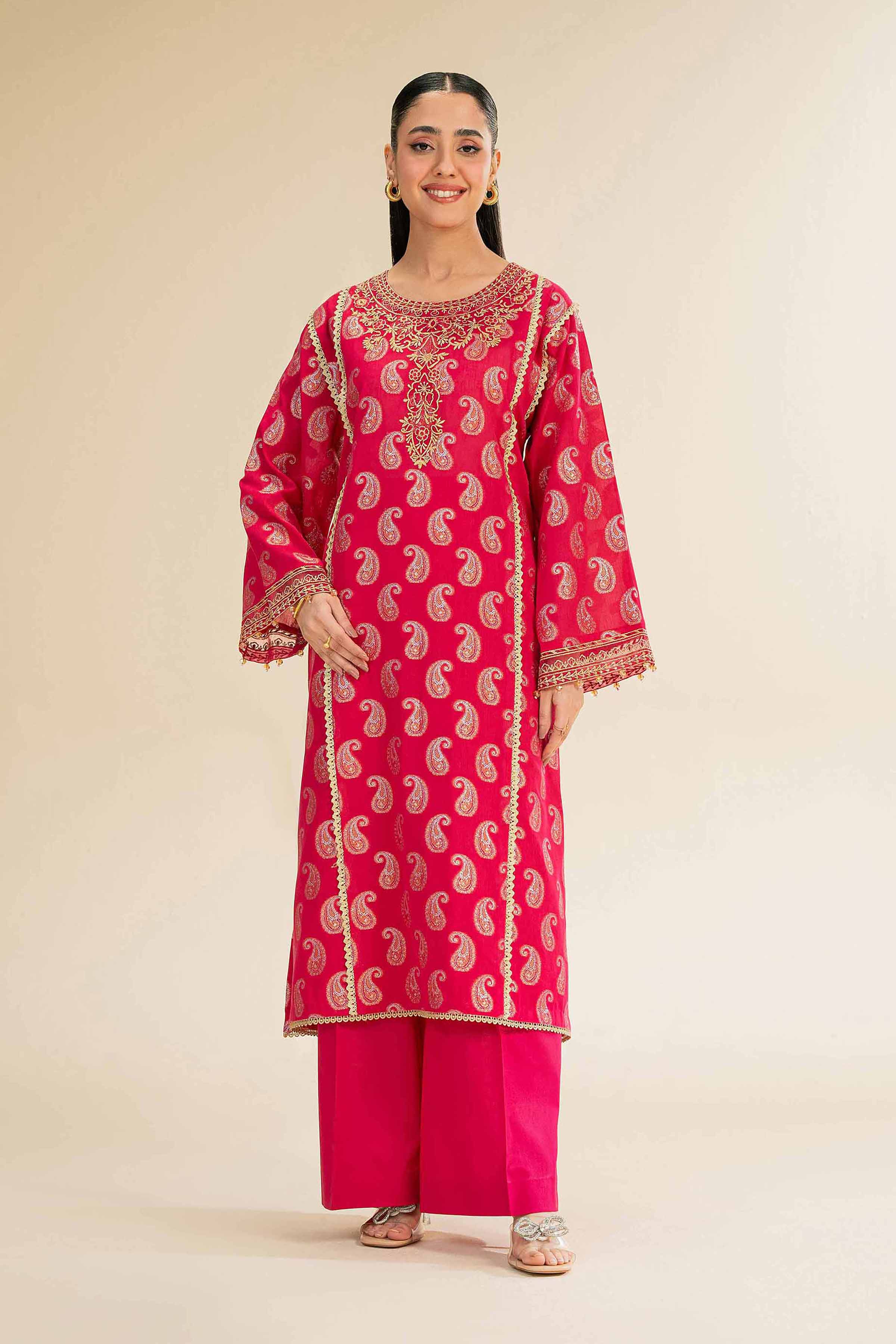 Nishat Linen 2 Piece - Jacquard Embroidered Suit - 42501021 Spring Summer Prints 2025