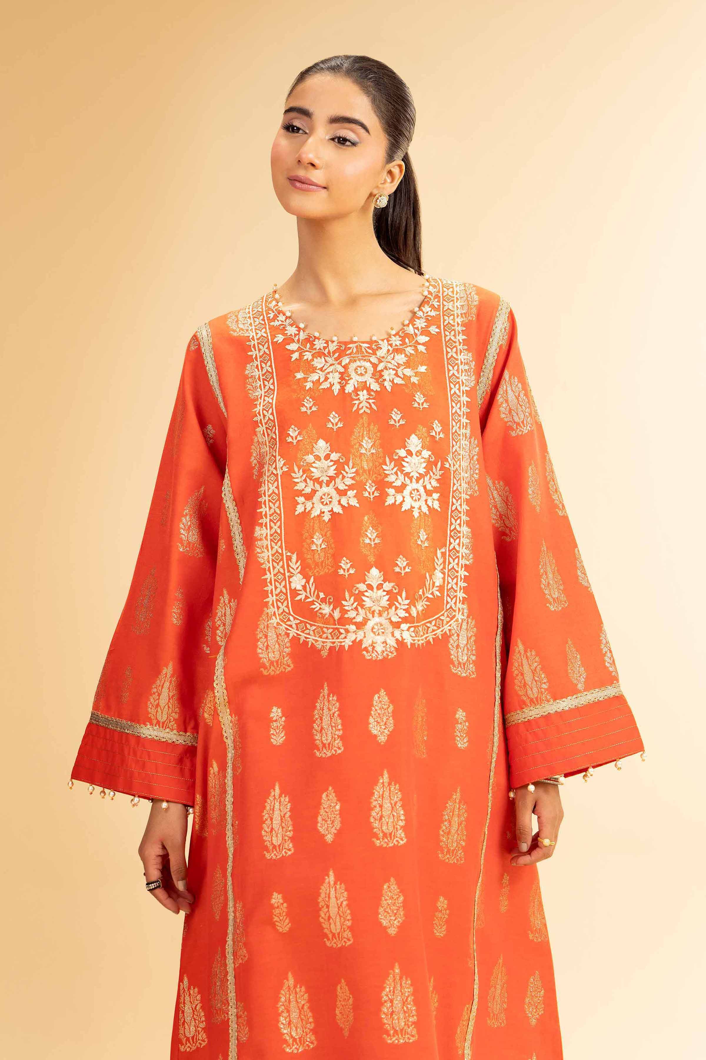 Nishat Linen 2 Piece - Jacquard Embroidered Suit - 42501022 Spring Summer Prints 2025
