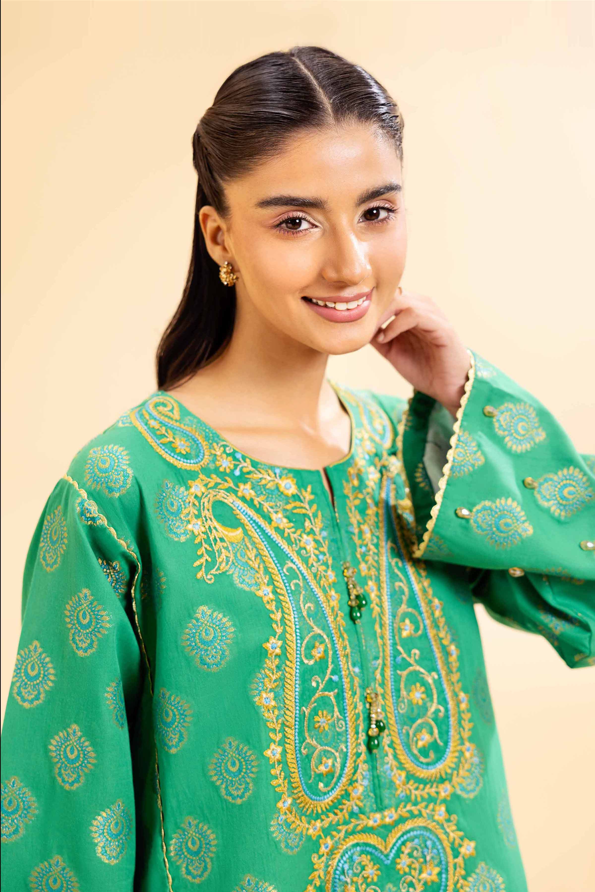 Nishat Linen 2 Piece - Jacquard Embroidered Suit - 42501023 Embroidered Eid Lawn Collection 0 - Image 2