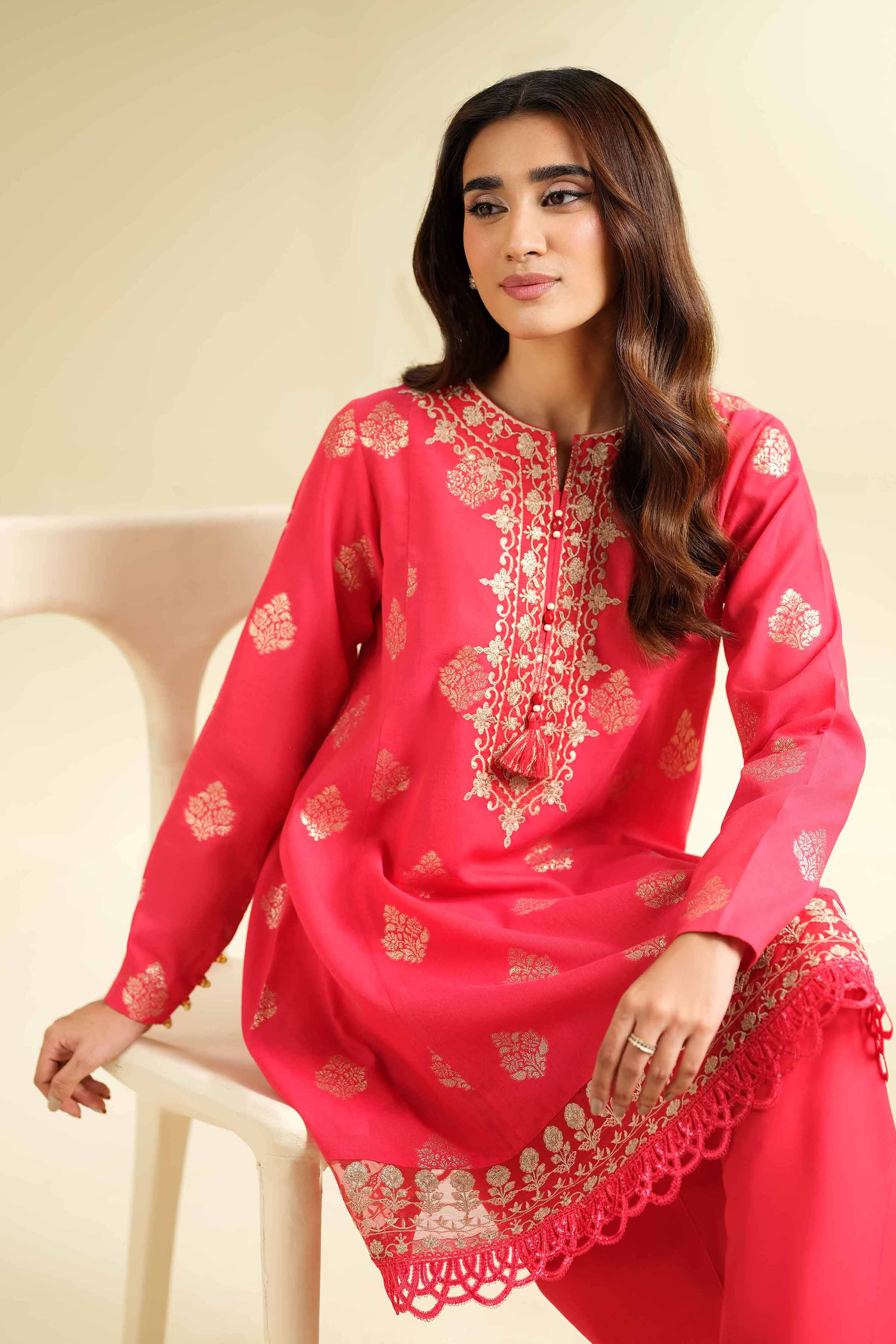 Nishat Linen 2 Piece - Jacquard Embroidered Suit - 42501025 Embroidered Eid Lawn Collection 0 - Image 2