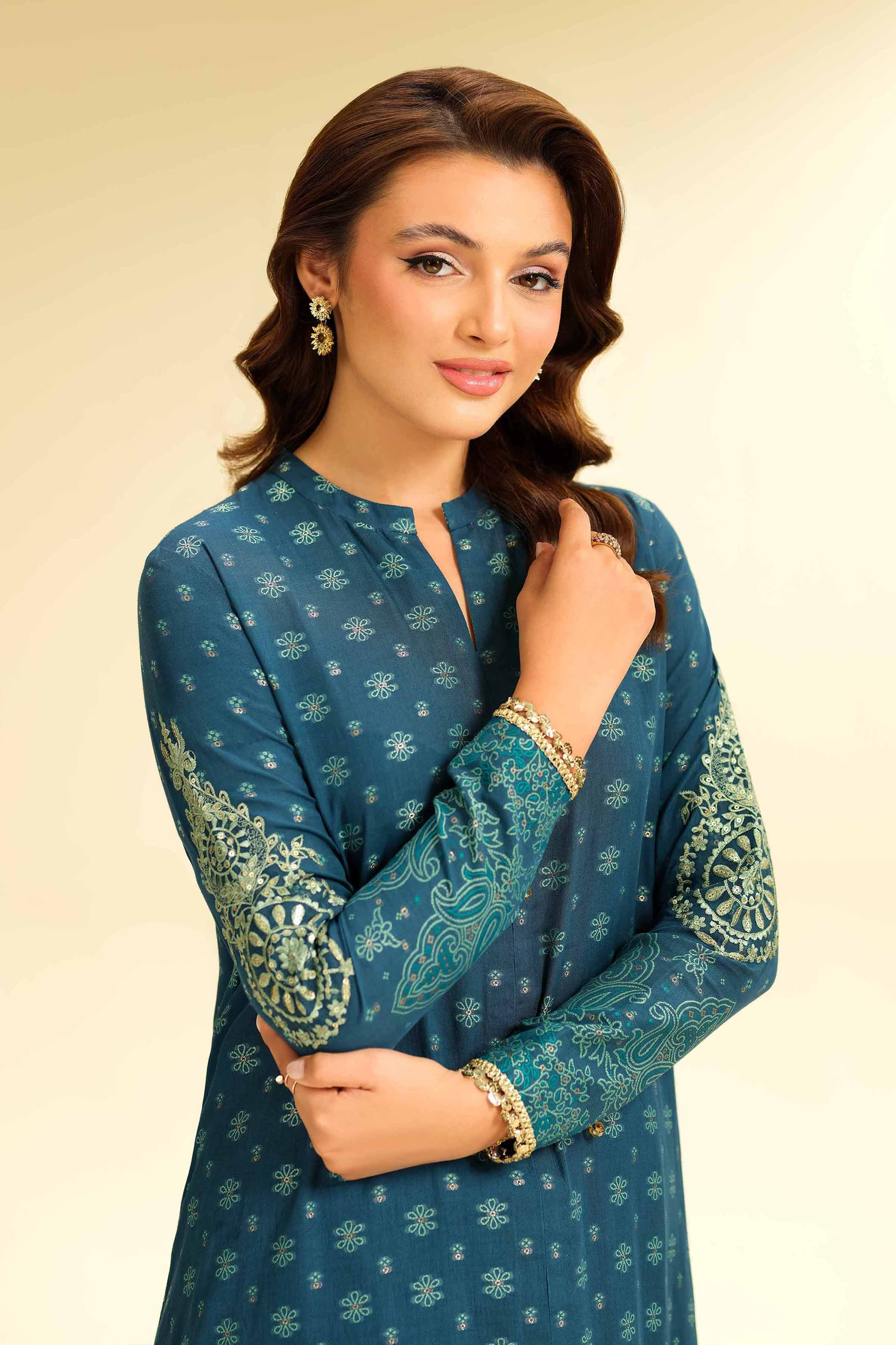 Nishat Linen 2 Piece - Jacquard Embroidered Suit - 42501029 Embroidered Eid Lawn Collection 0 - Image 2