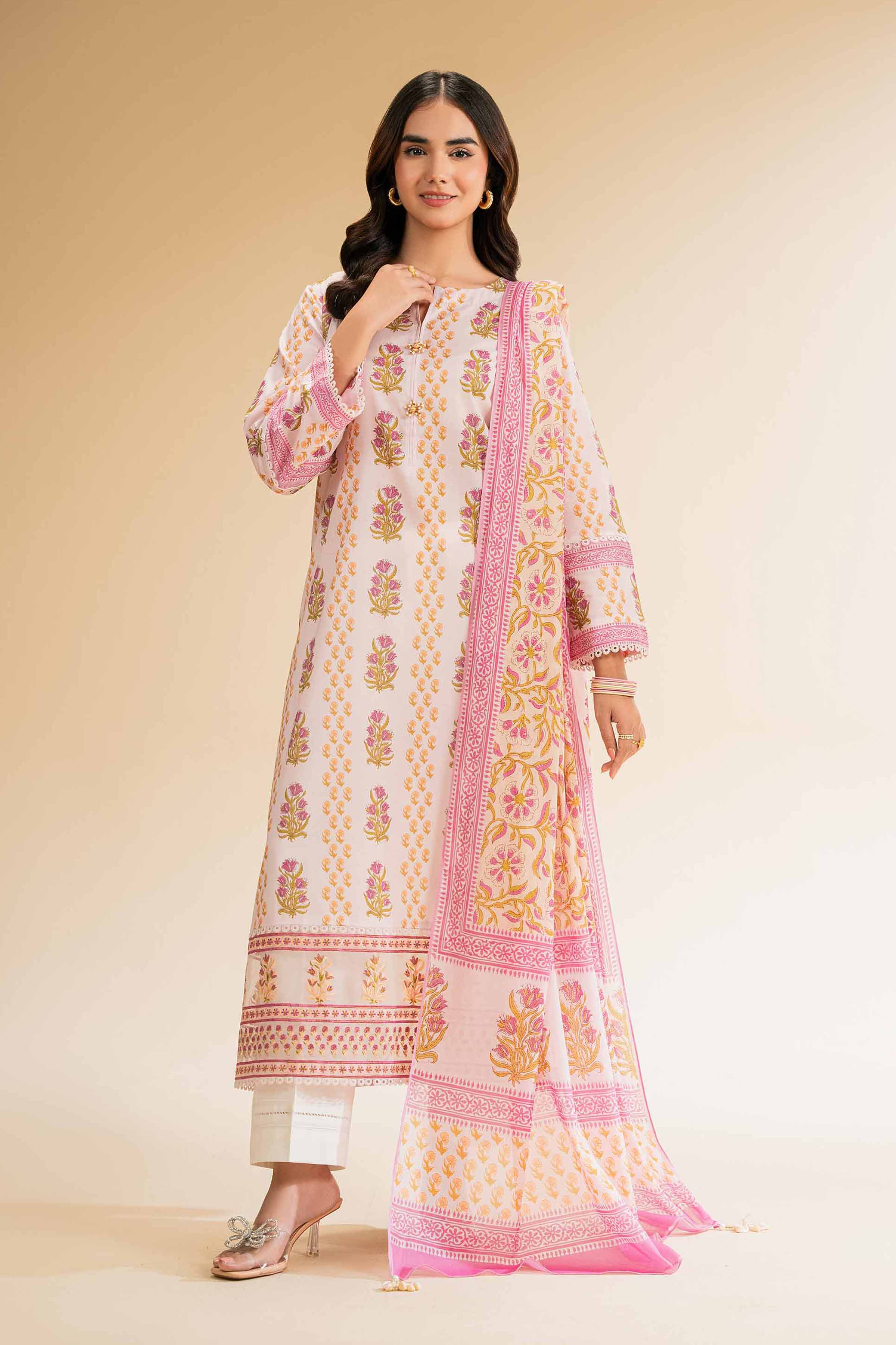 Nishat Linen 2 Piece - Printed Embroidered Suit - 42501157 Embroidered Eid Lawn Collection 0