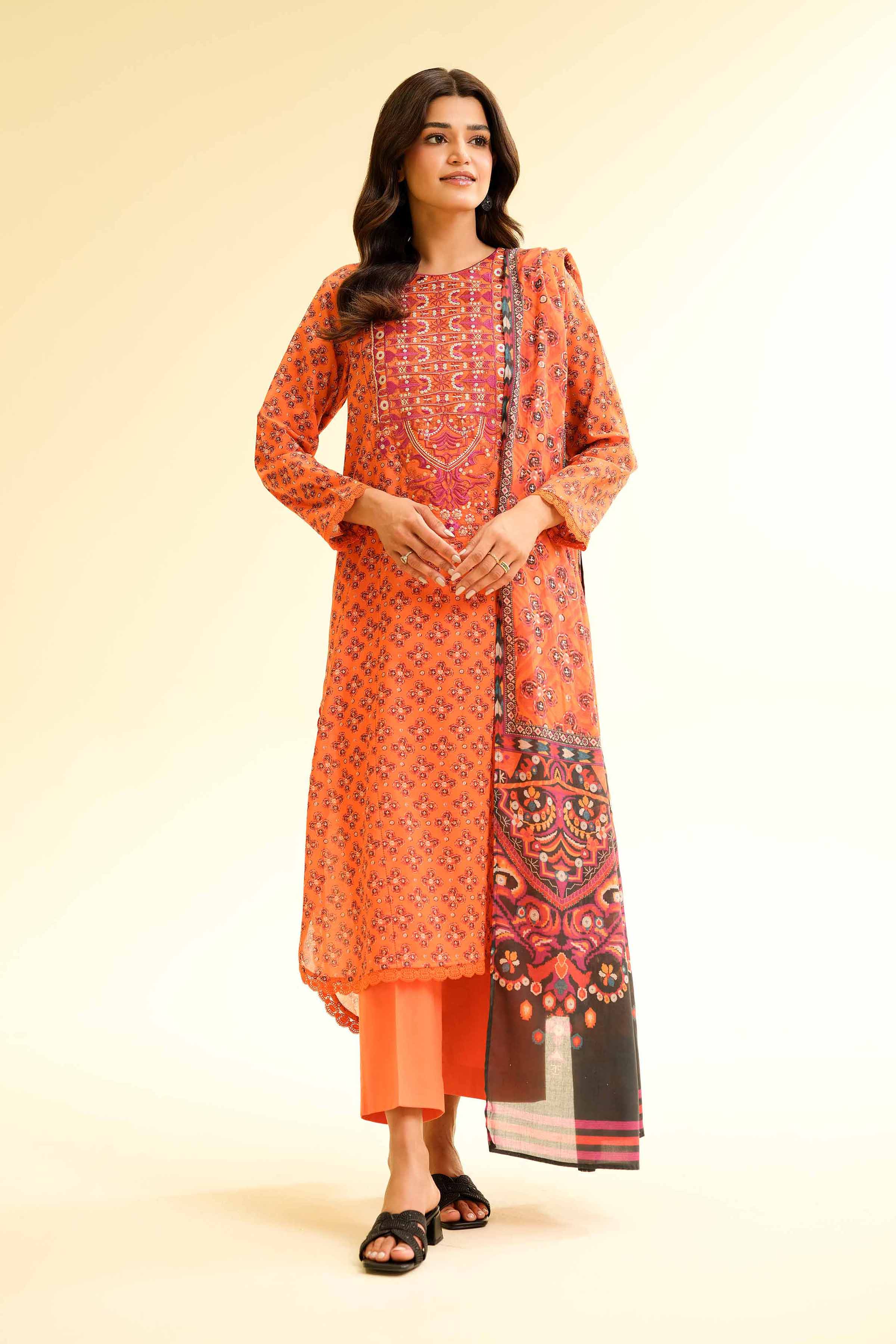 Nishat Linen 2 Piece - Printed Embroidered Suit - 42501164 Embroidered Eid Lawn Collection 0