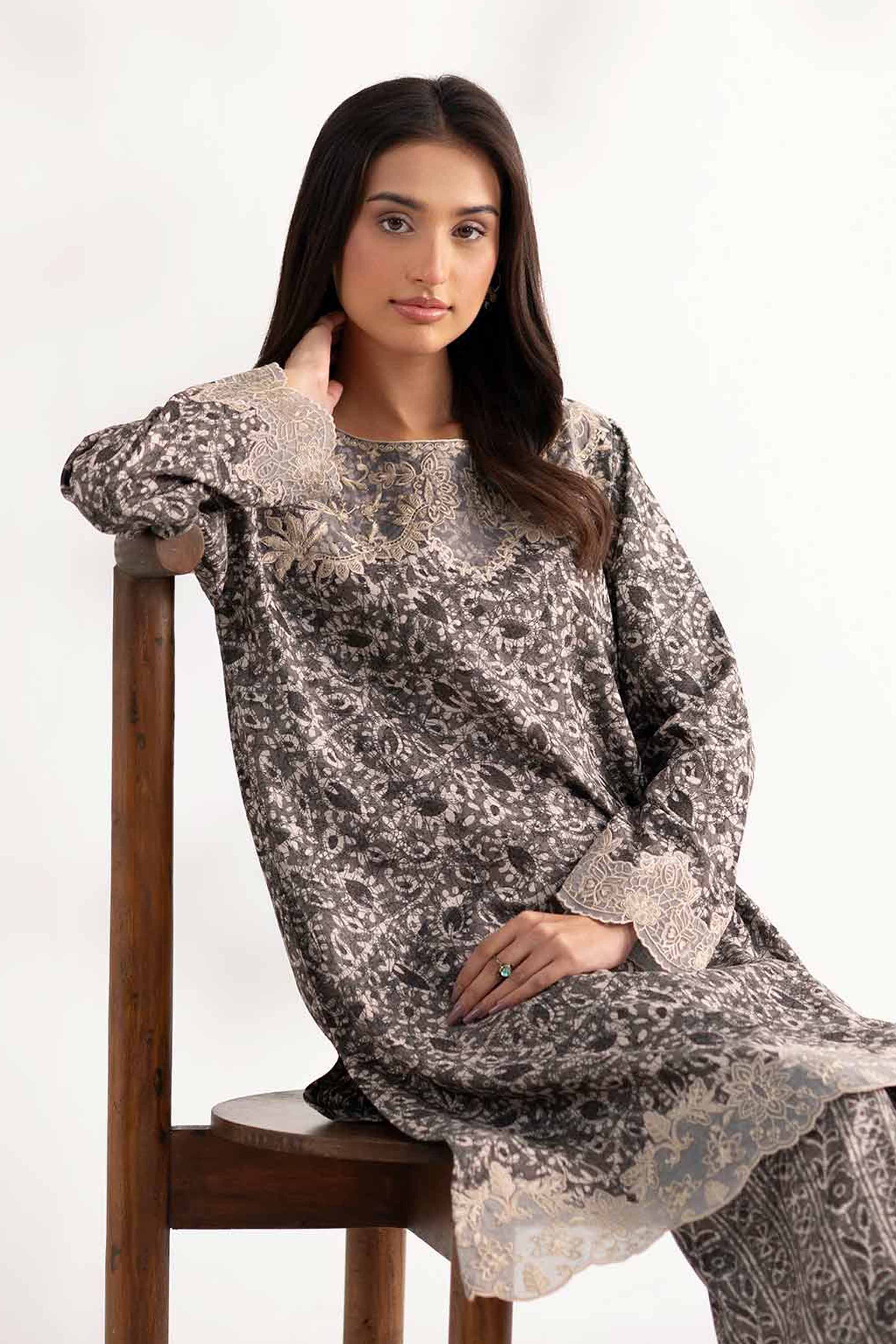 Nishat Linen 2 Piece - Printed Embroidered Suit - 42502817 Cozy Edit 2025 - Image 2