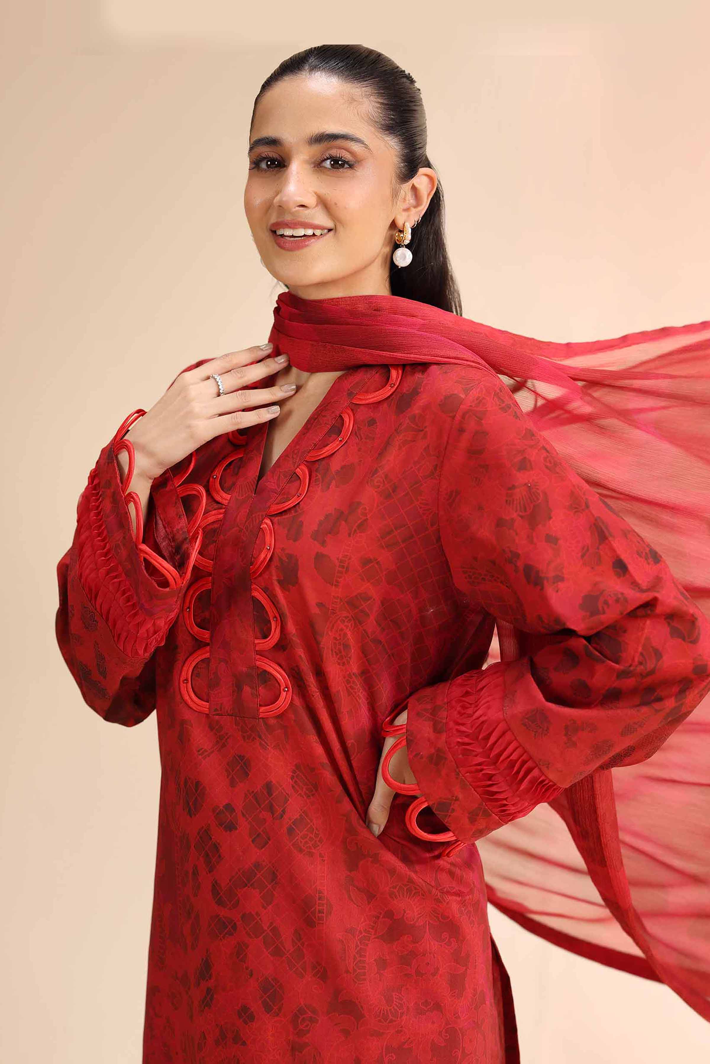 Nishat Linen 3 Piece - Digital Printed Embroidered Suit - 42501055 Embroidered Eid Lawn Collection 0 - Image 2