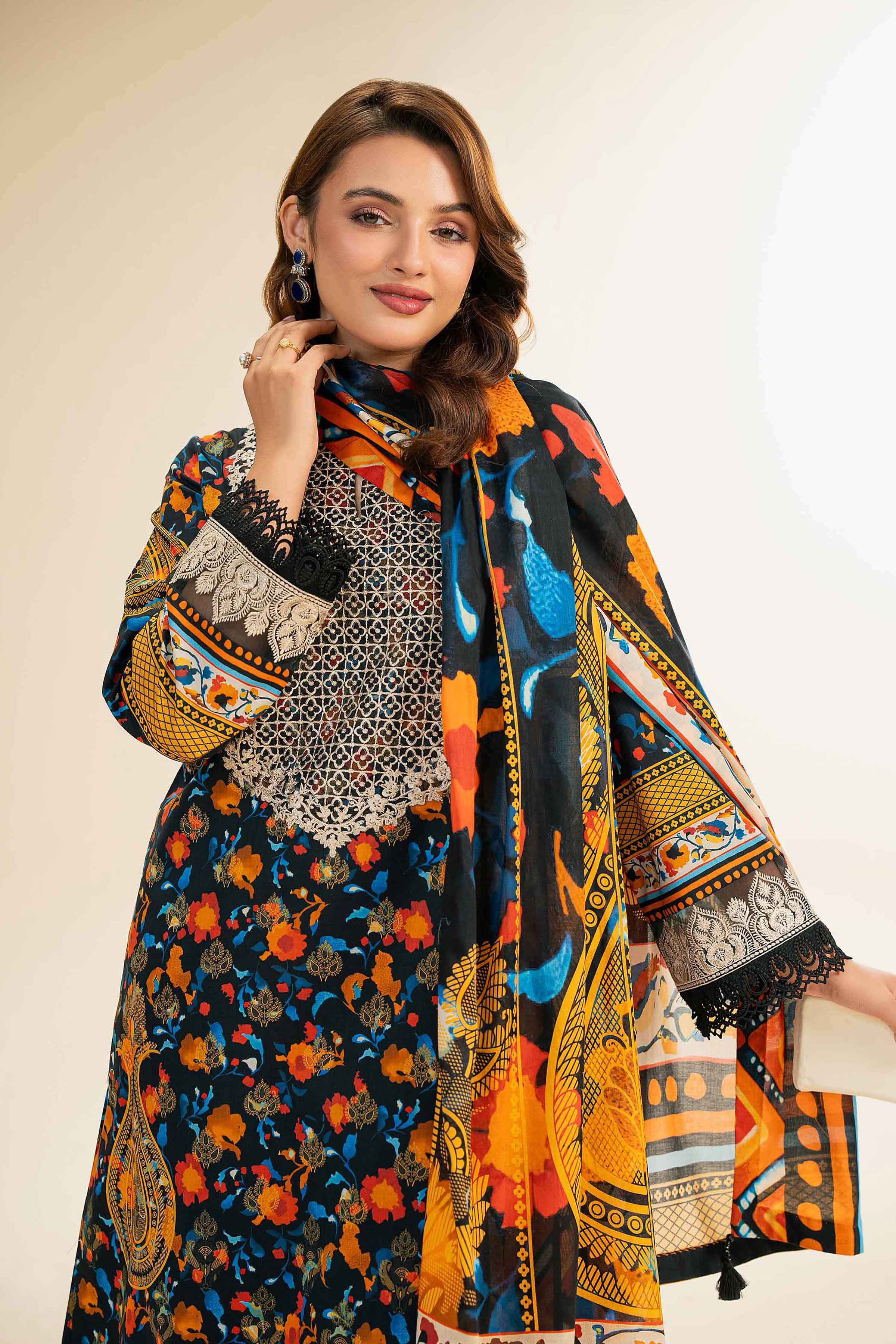 Nishat Linen 3 Piece - Digital Printed Embroidered Suit - 42501178 Embroidered Eid Lawn Collection 0 - Image 2