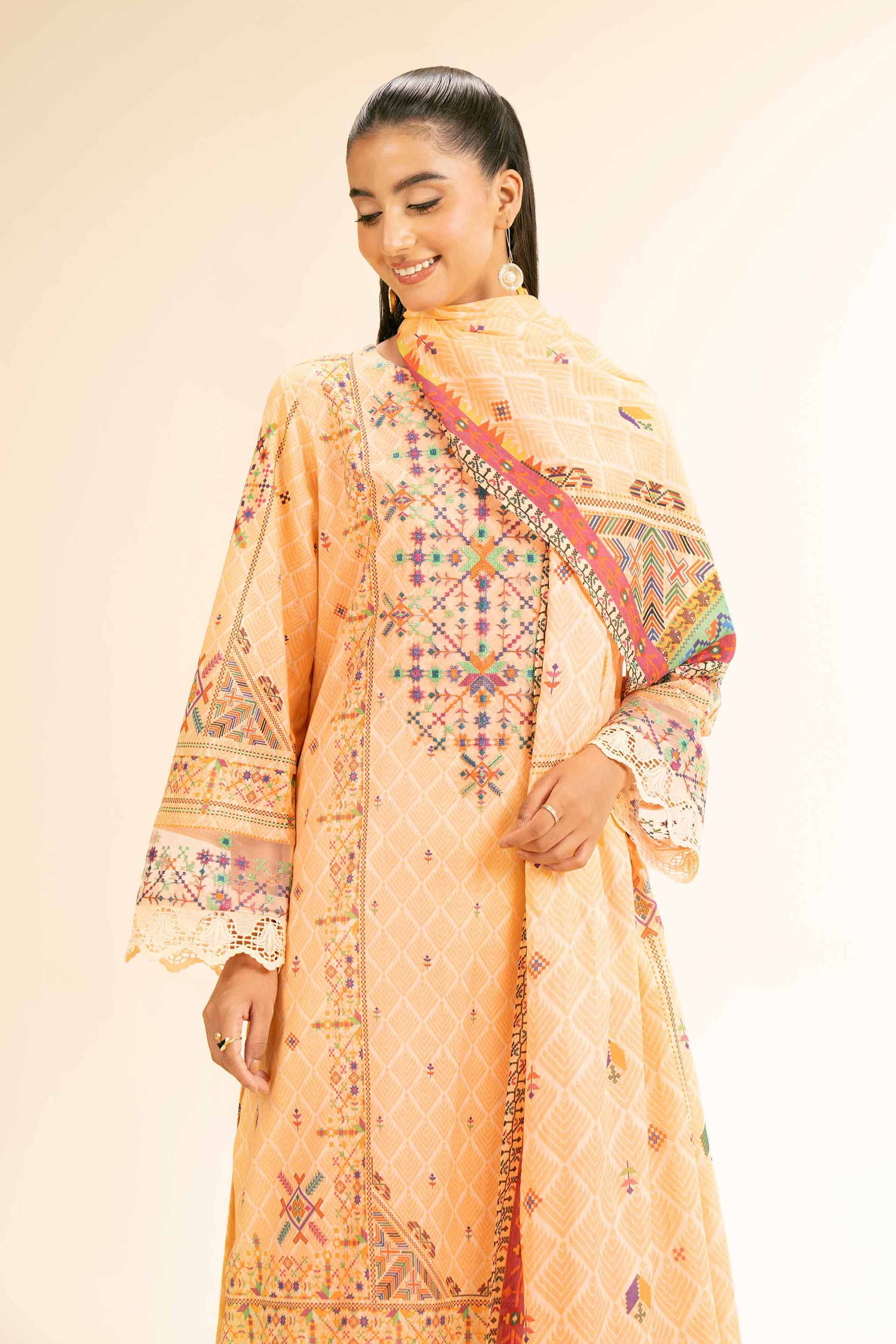 Nishat Linen 3 Piece - Digital Printed Embroidered Suit - 42501184 Embroidered Eid Lawn Collection 0 - Image 2