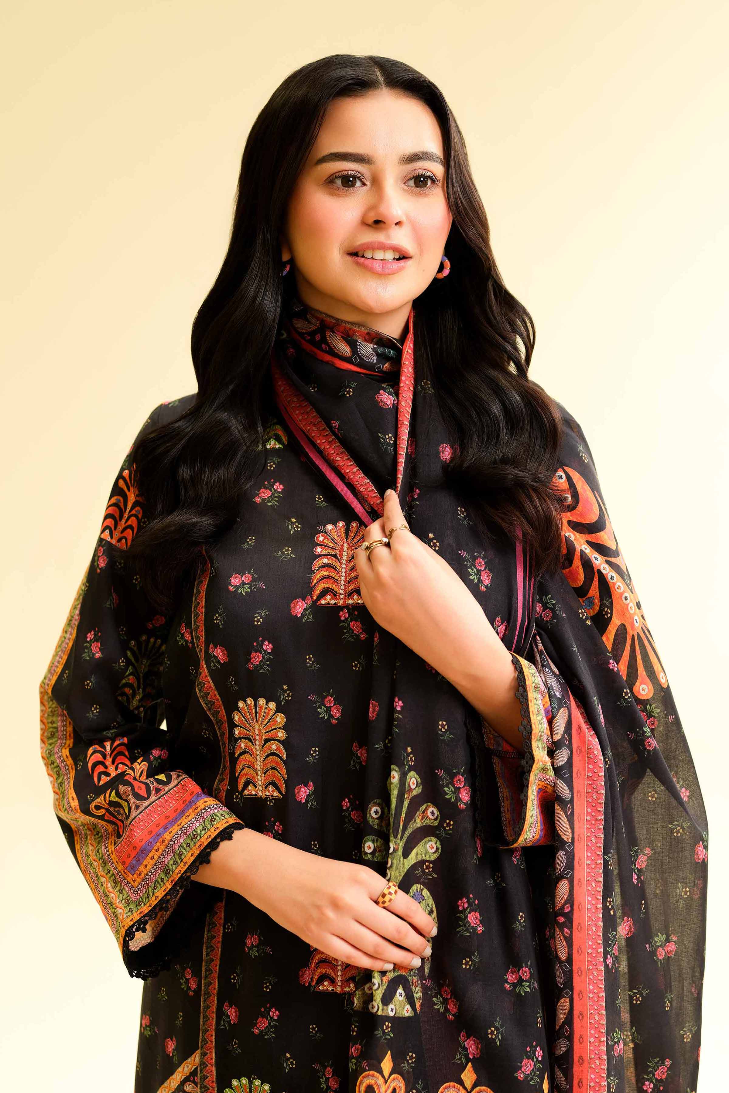 Nishat Linen 3 Piece - Digital Printed Embroidered Suit - 42501429 Embroidered Eid Lawn Collection 0 - Image 2