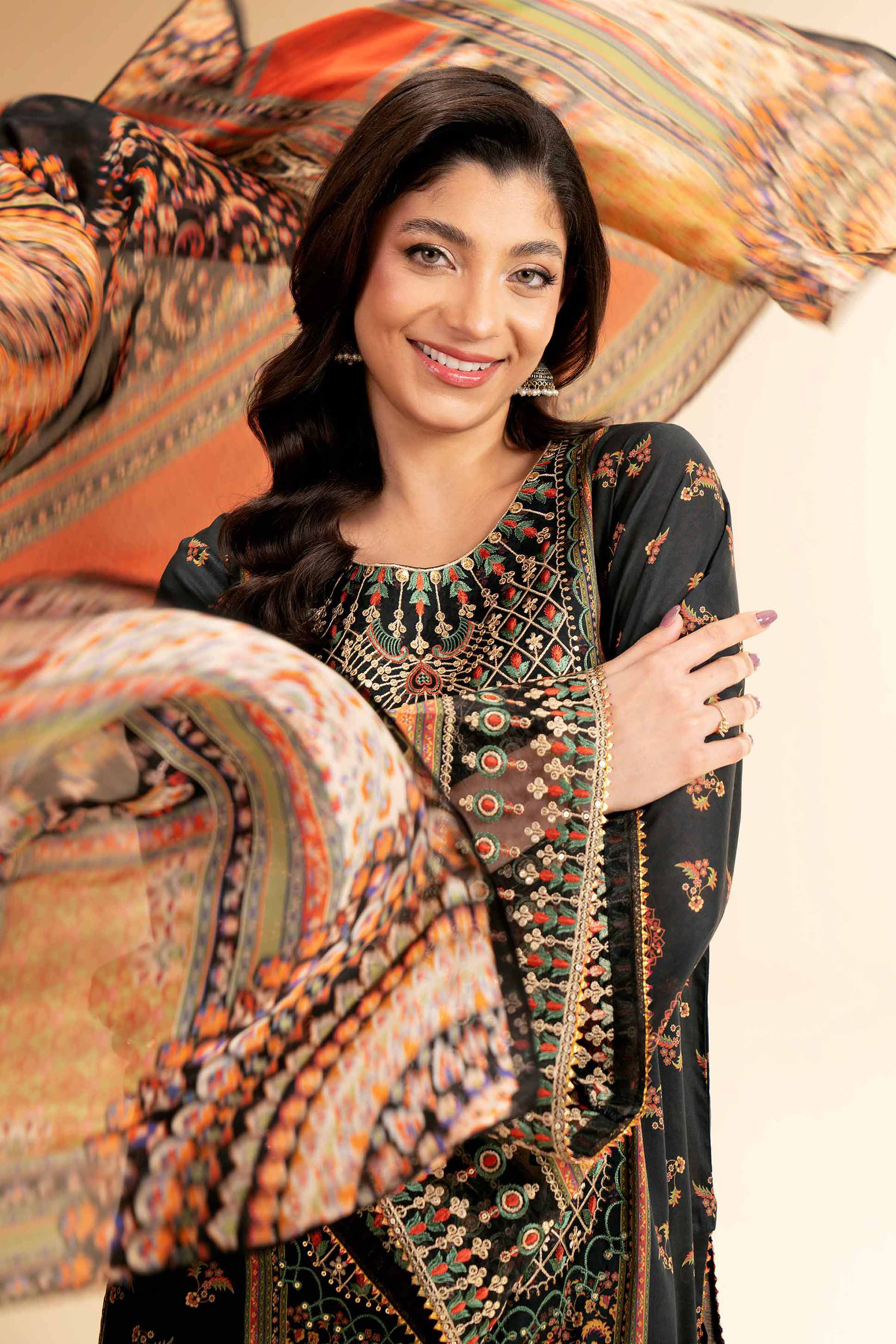 Nishat Linen 3 Piece - Digital Printed Embroidered Suit - 42501479 Embroidered Eid Lawn Collection 0 - Image 2