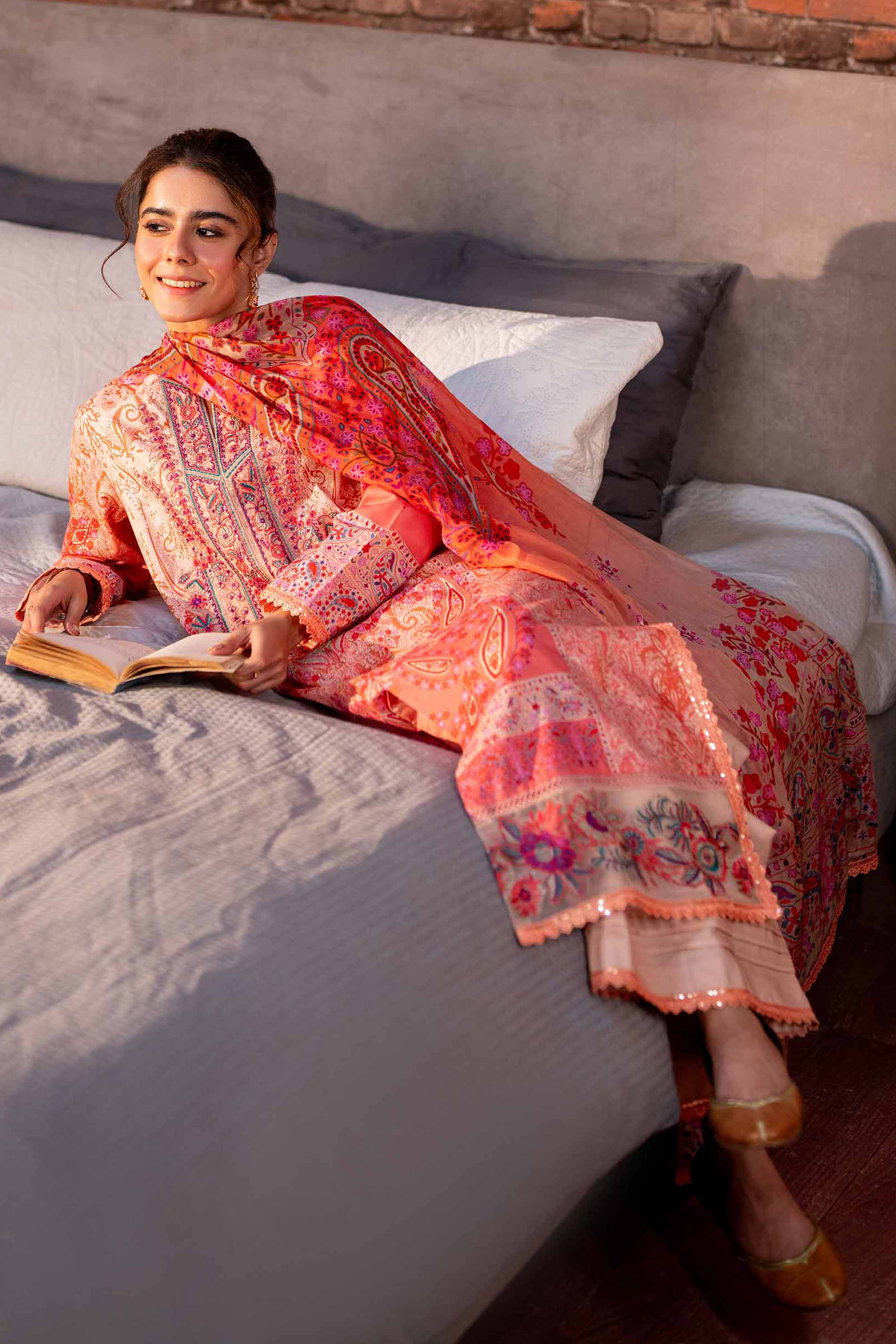 Nishat Linen 3 Piece - Digital Printed Embroidered Suit - 42501485 Embroidered Eid Lawn Collection 0 - Image 2
