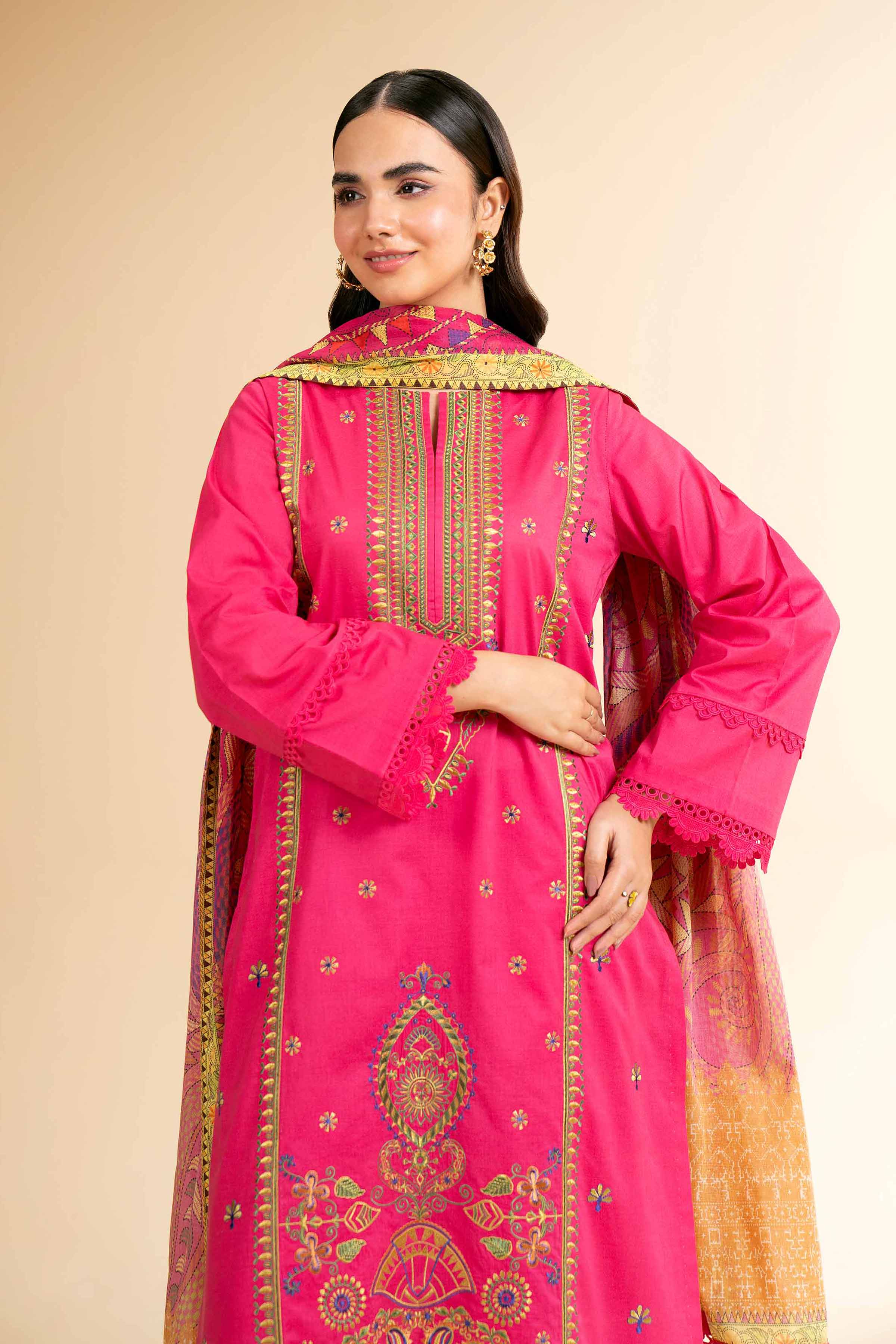 Nishat Linen 3 Piece - Digital Printed Embroidered Suit - 42501588 Embroidered Eid Lawn Collection 2025 - Image 2