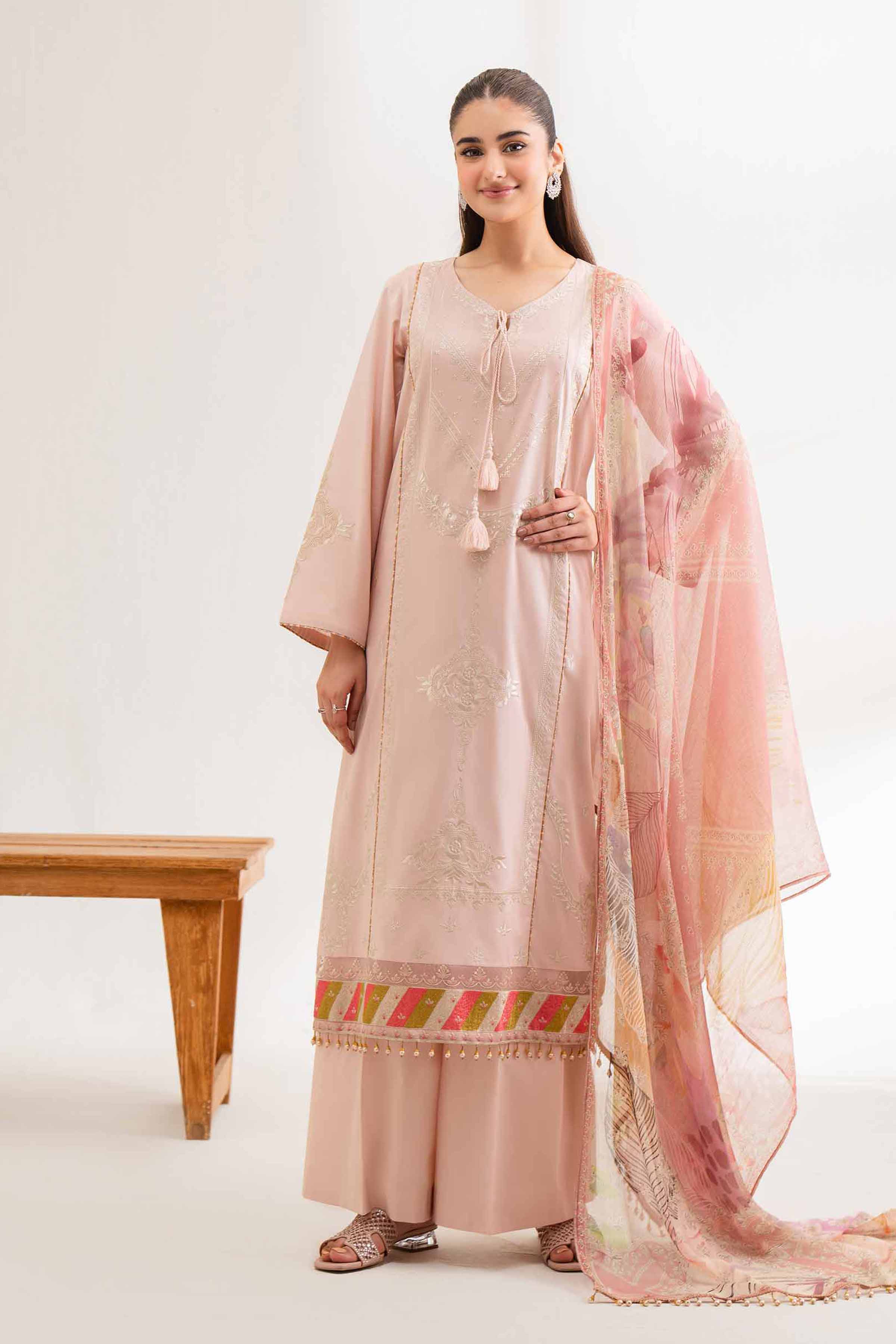Nishat Linen 3 Piece - Digital Printed Embroidered Suit - 42501615 Embroidered Eid Lawn Collection 2025
