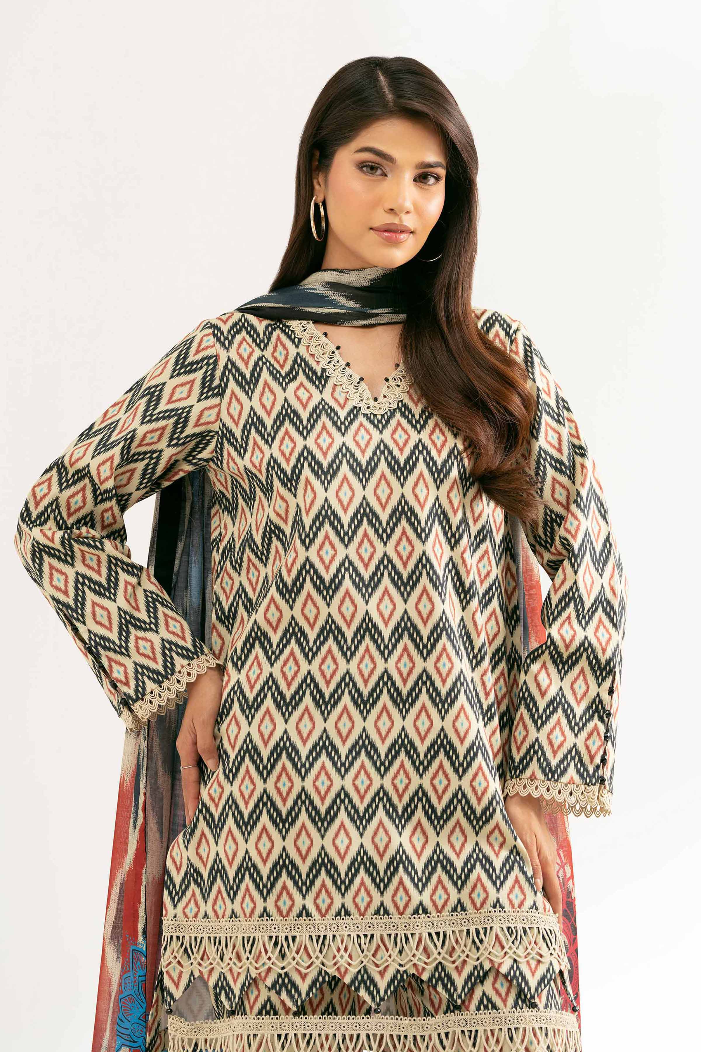 Nishat Linen 3 Piece - Digital Printed Embroidered Suit - 42501619 Embroidered Eid Lawn Collection 2025 - Image 2