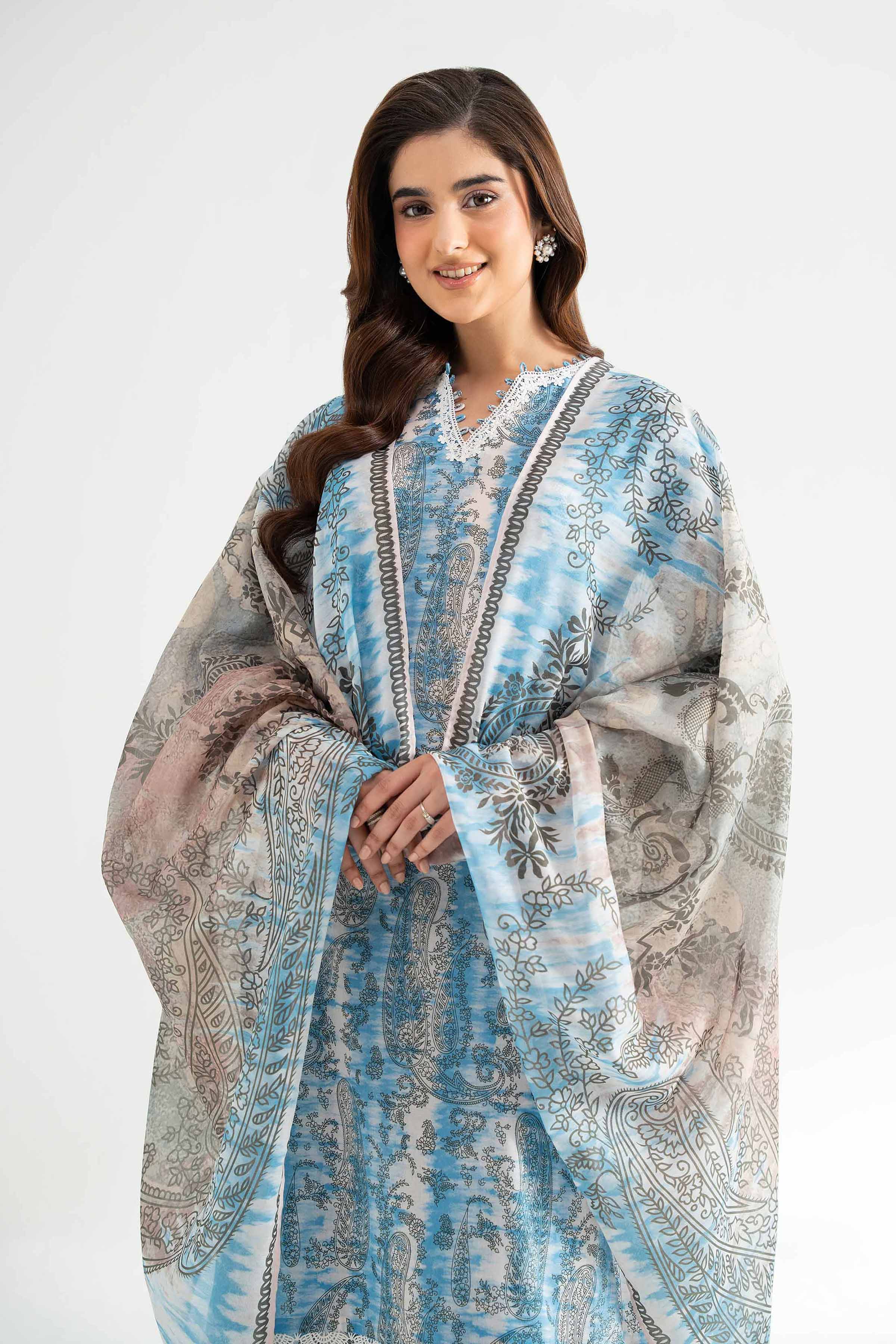 Nishat Linen 3 Piece - Digital Printed Embroidered Suit - 42501623 Embroidered Eid Lawn Collection 2025 - Image 2