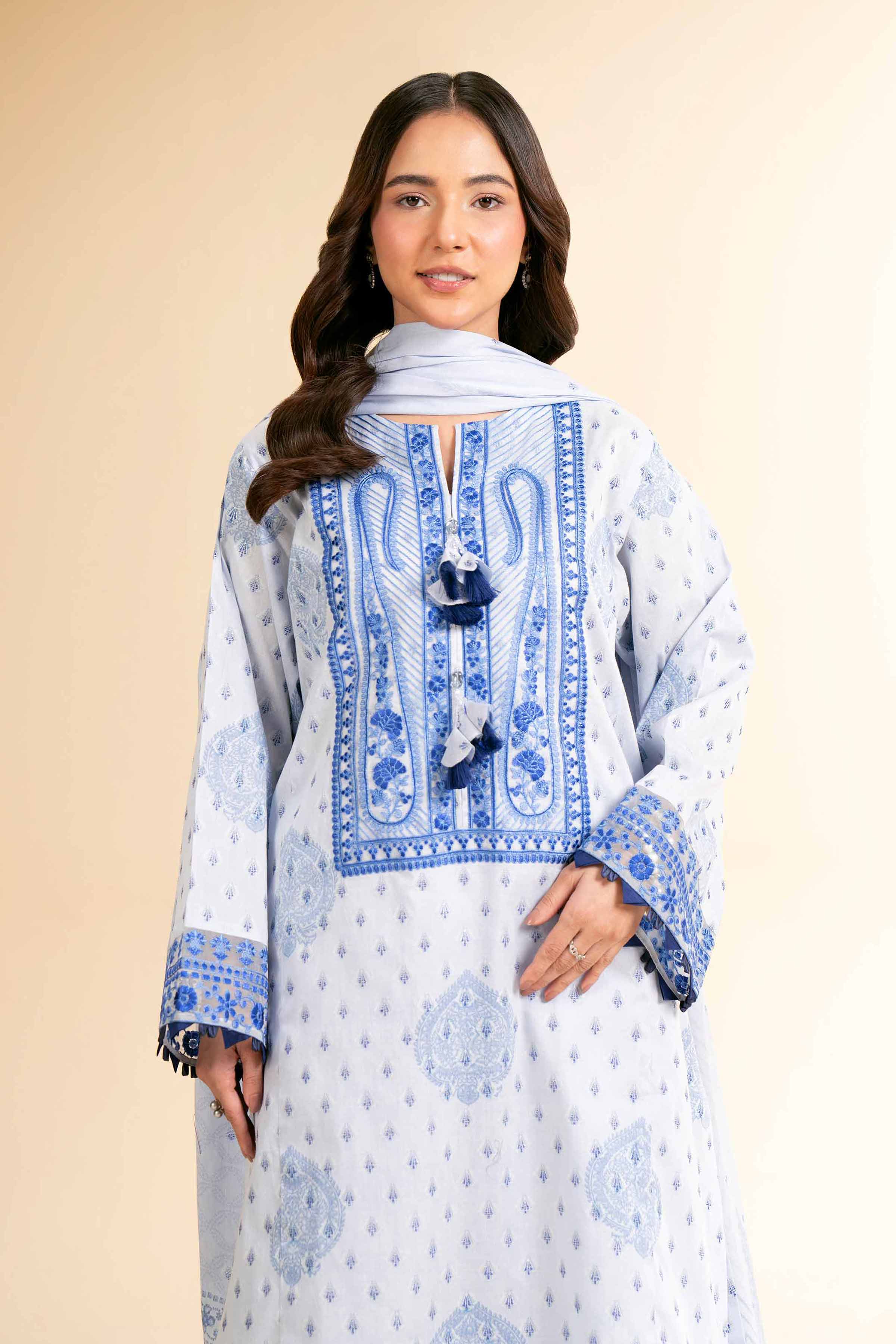 Nishat Linen 3 Piece - Digital Printed Embroidered Suit - 42501633 Embroidered Eid Lawn Collection 2025 - Image 2