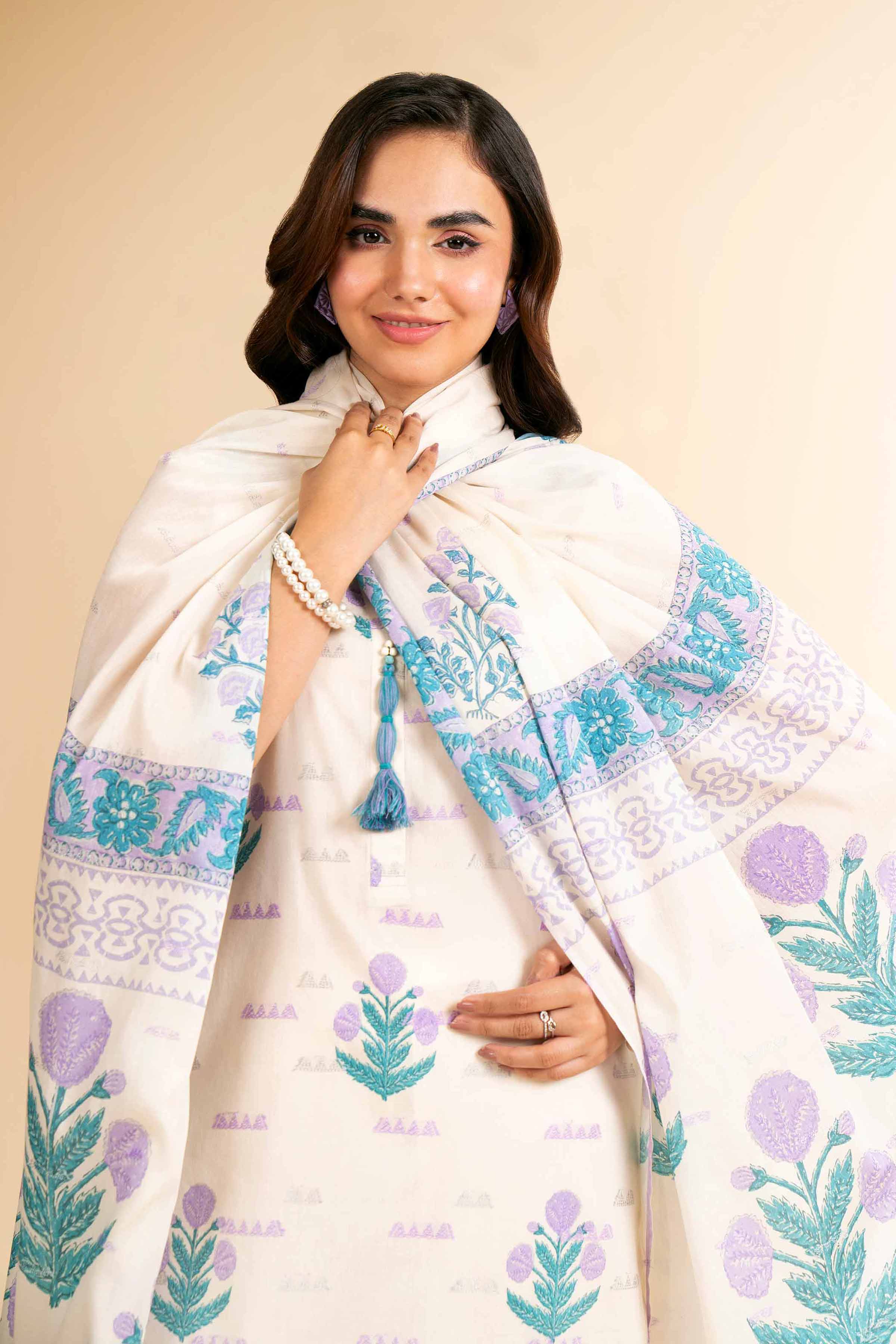 Nishat Linen 3 Piece - Digital Printed Embroidered Suit - 42501638 Embroidered Eid Lawn Collection 2025 - Image 2