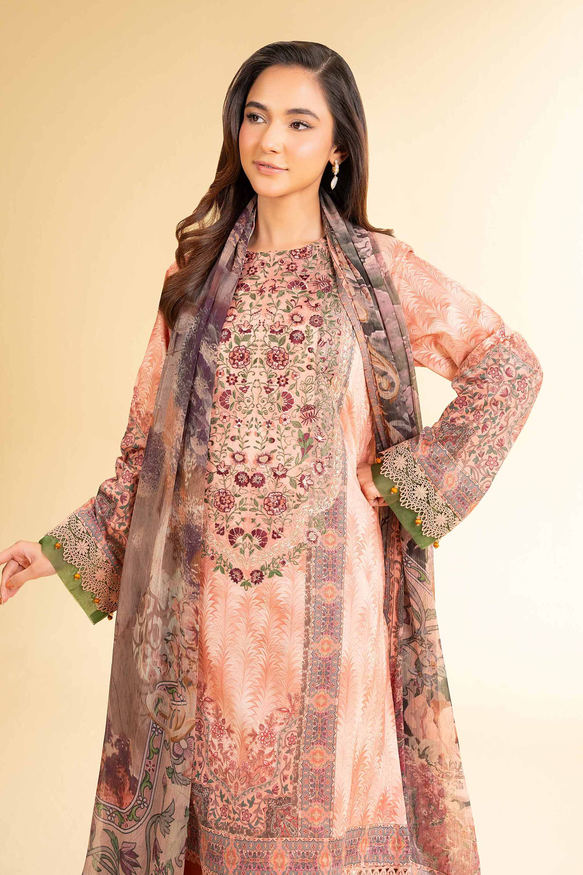 Nishat Linen 3 Piece - Digital Printed Embroidered Suit - 42501642 Embroidered Eid Lawn Collection 2025 - Image 2
