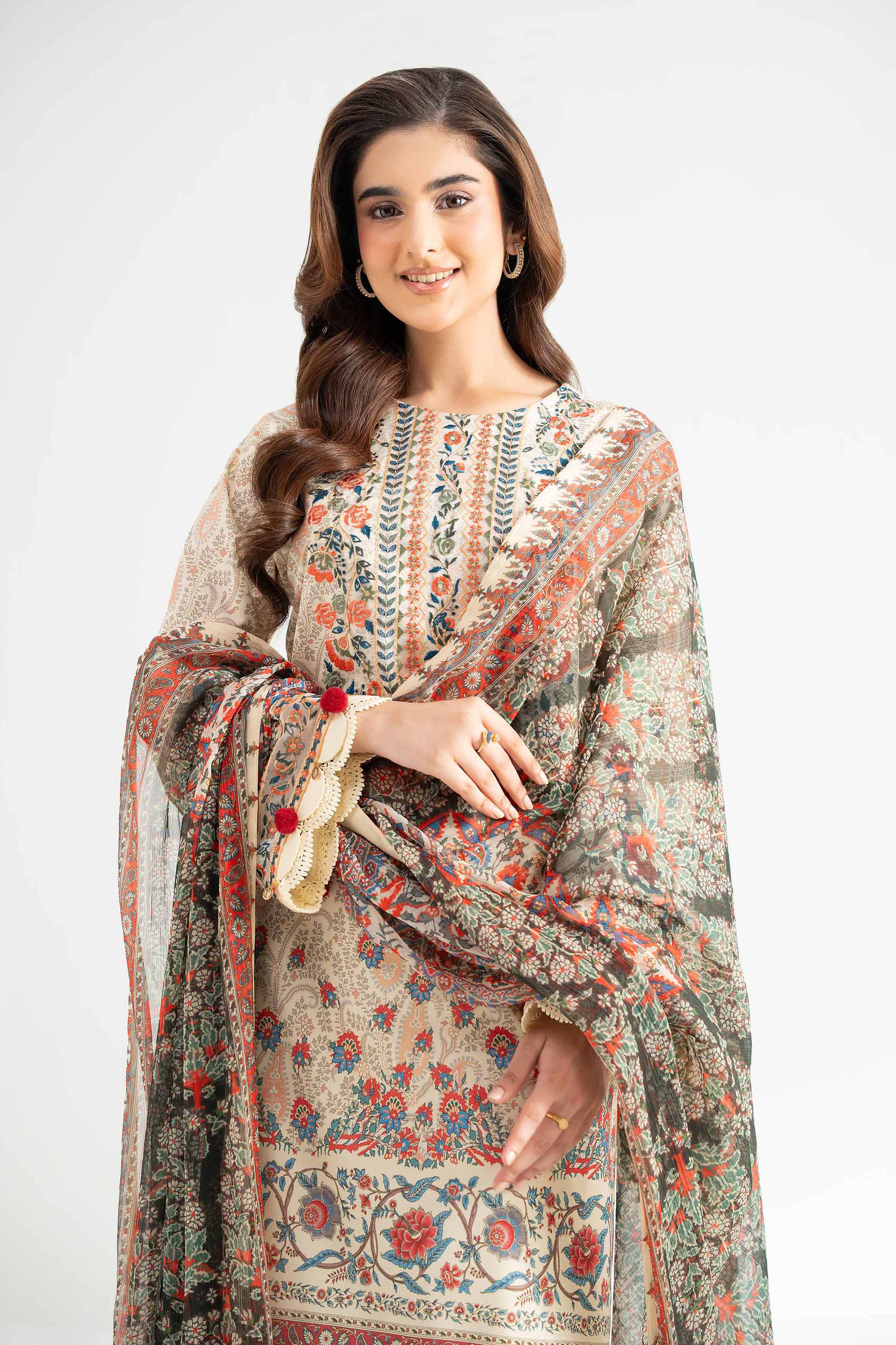 Nishat Linen 3 Piece - Digital Printed Embroidered Suit - 42501645 Embroidered Eid Lawn Collection 2025 - Image 2