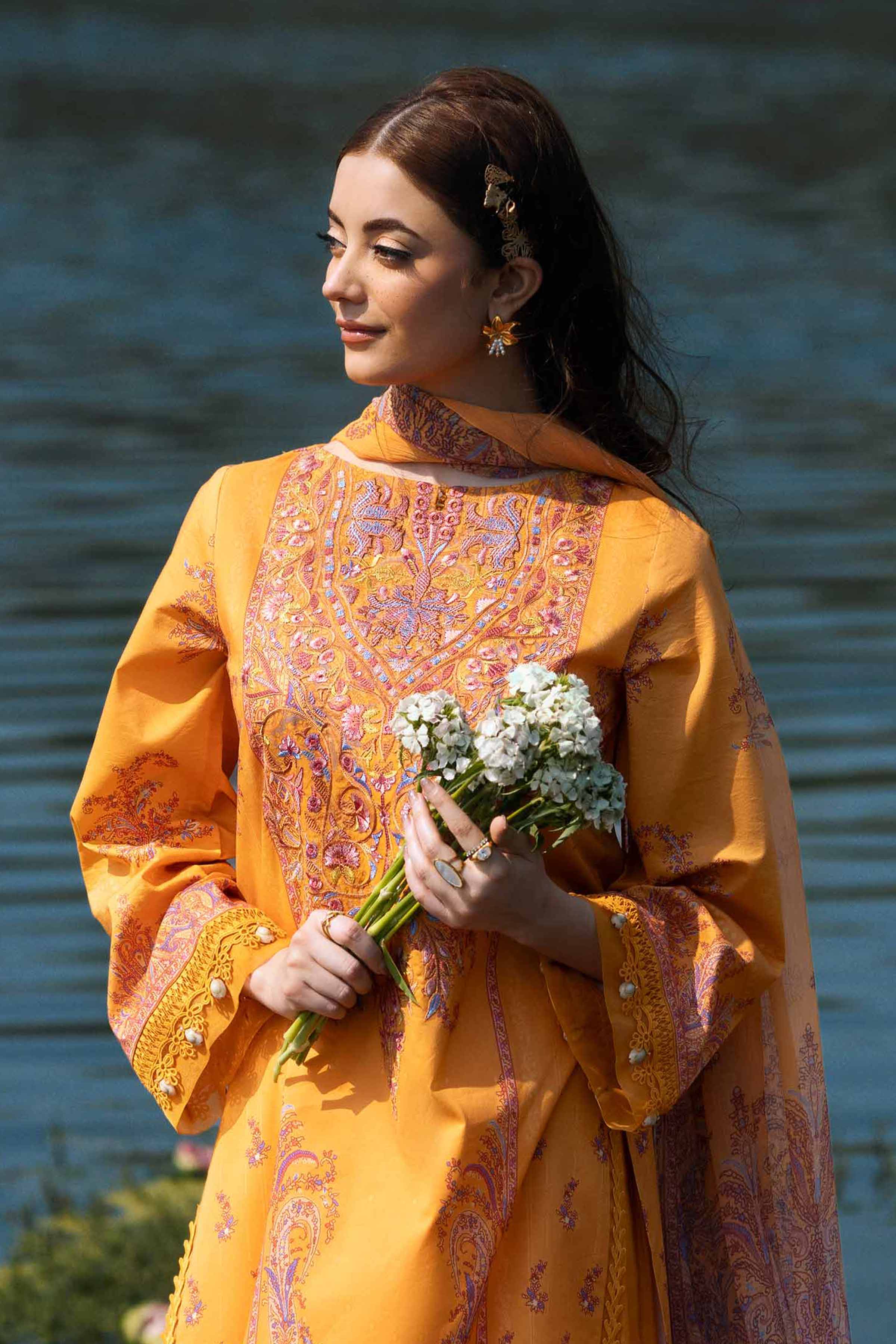 Nishat Linen 3 Piece - Digital Printed Embroidered Suit - 42501646 Embroidered Eid Lawn Collection 2025 - Image 2