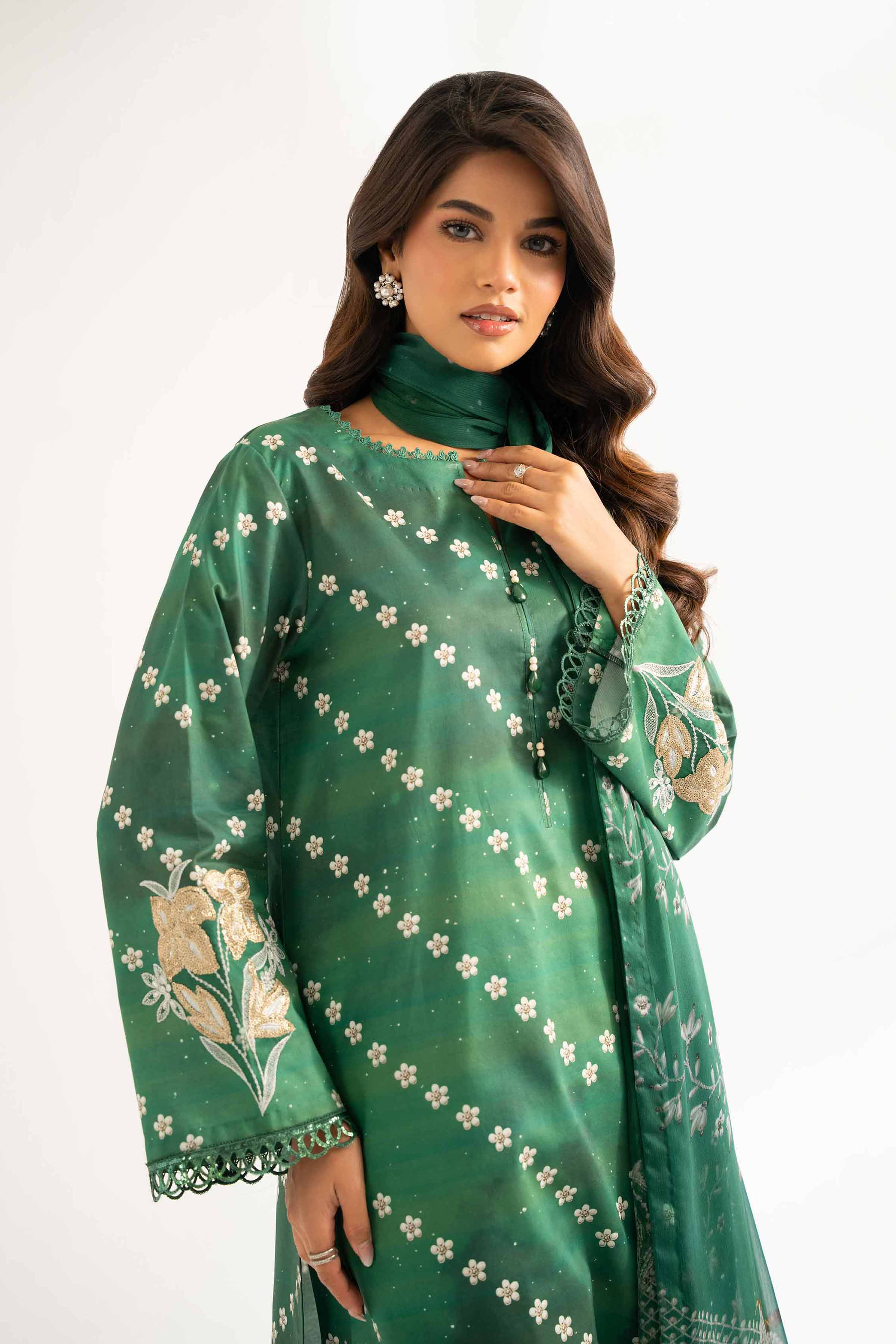 Nishat Linen 3 Piece - Digital Printed Embroidered Suit - 42501707 Embroidered Eid Lawn Collection 2025 - Image 2