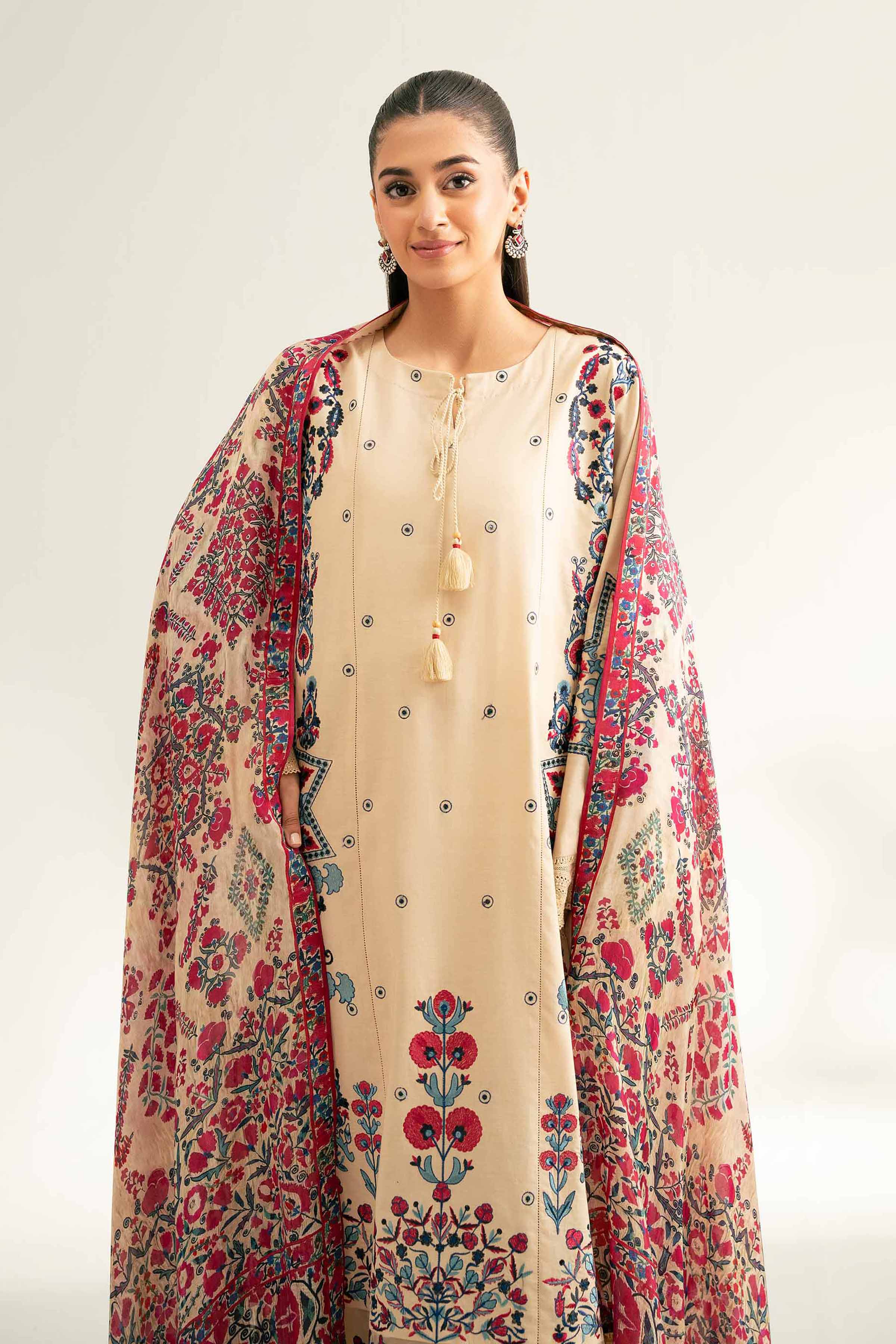 Nishat Linen 3 Piece - Digital Printed Embroidered Suit - 42501713 Embroidered Eid Lawn Collection 2025