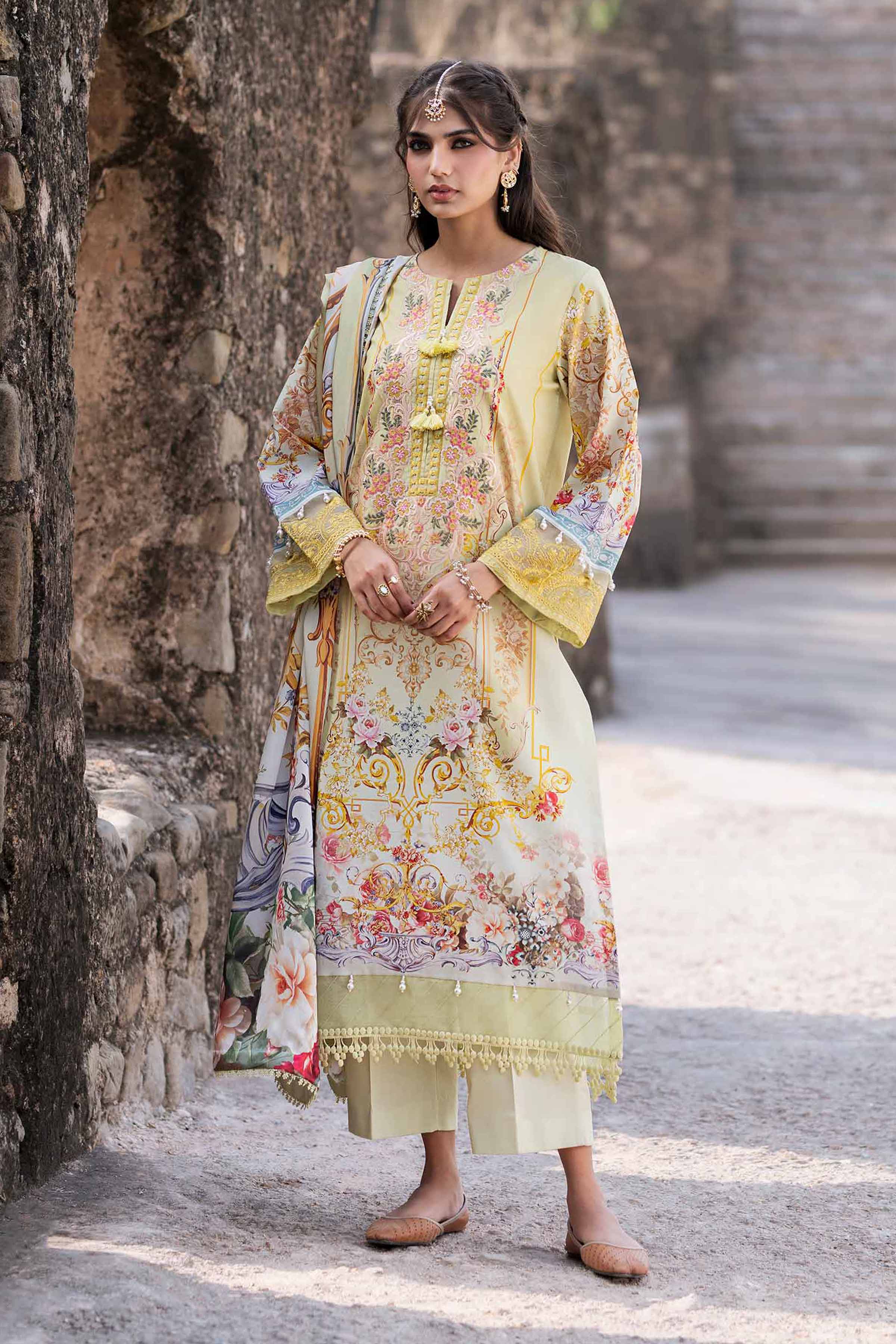 Nishat Linen 3 Piece - Digital Printed Embroidered Suit - 42501847 Embroidered Eid Lawn Collection 2025