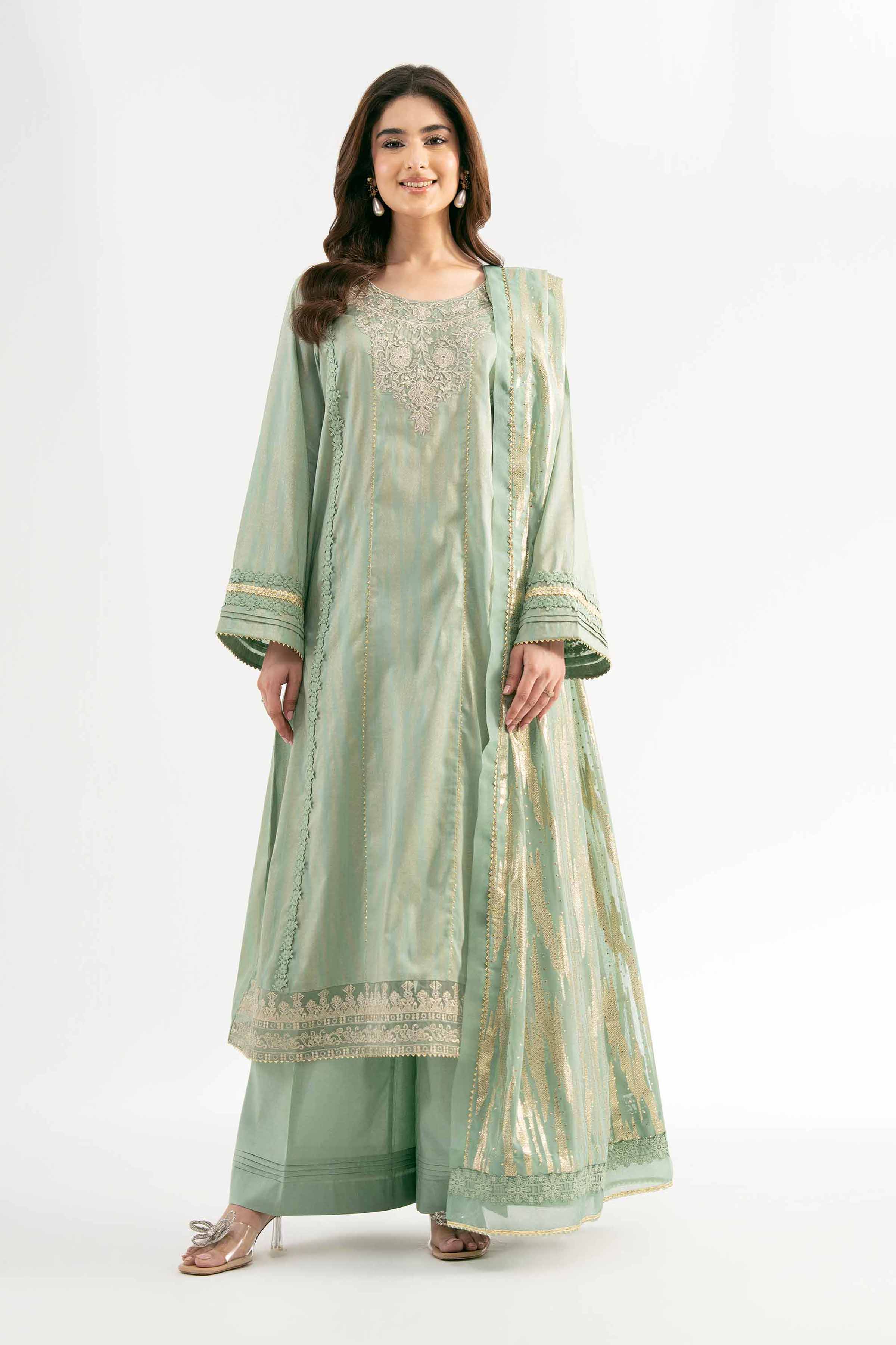 Nishat Linen 3 Piece - Digital Printed Embroidered Suit - 42501860 Embroidered Eid Lawn Collection 2025