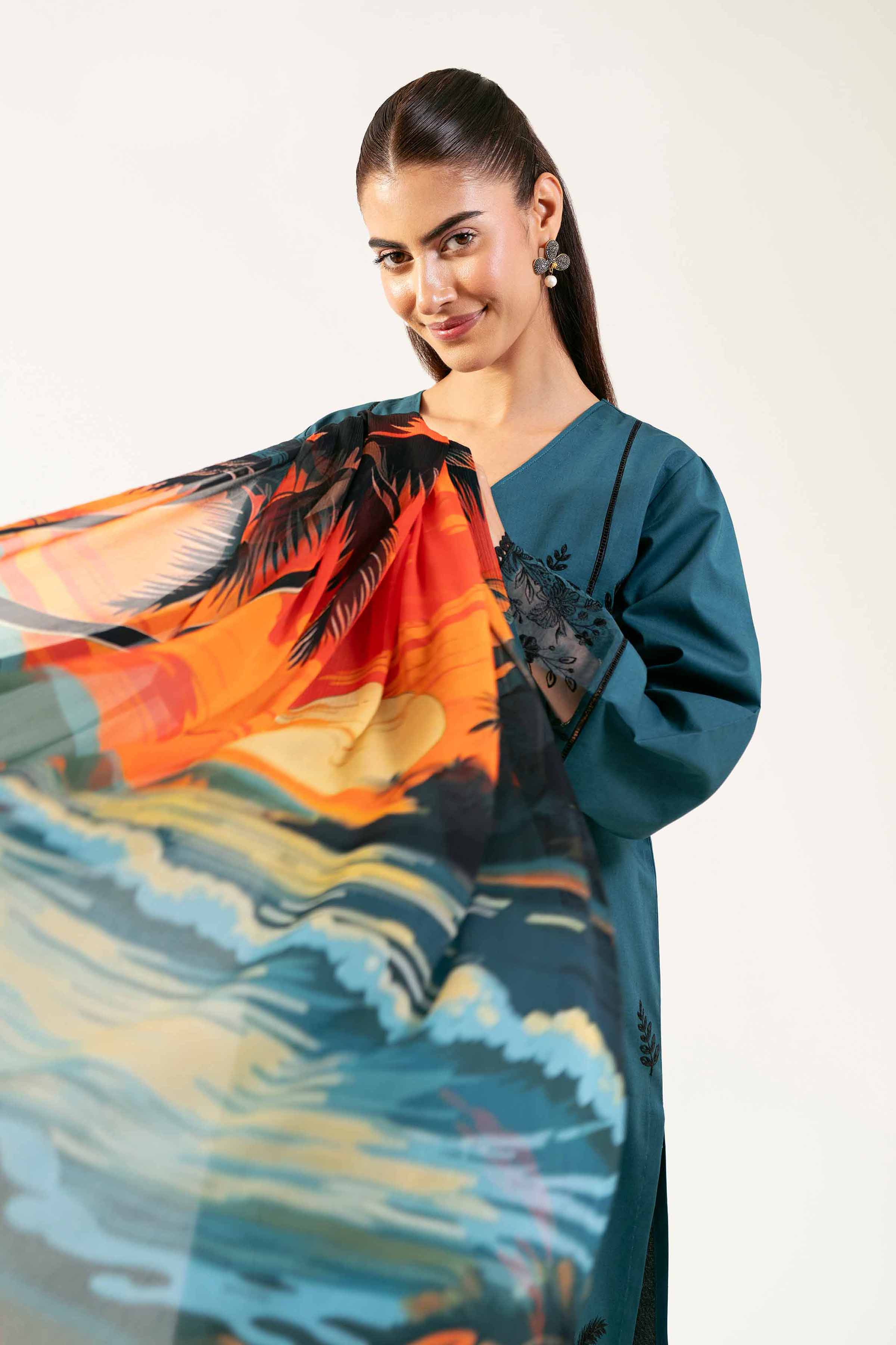 Nishat Linen 3 Piece - Digital Printed Embroidered Suit - 42501987 Embroidered Eid Lawn Collection 2025 - Image 2