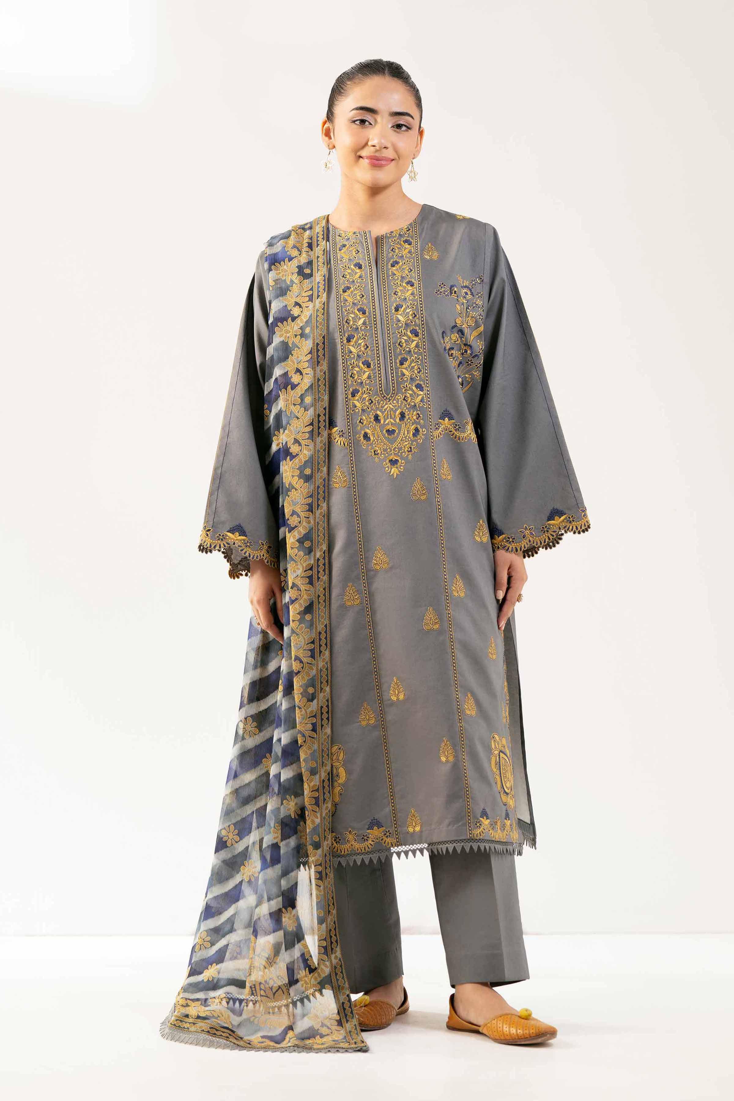 Nishat Linen 3 Piece - Digital Printed Embroidered Suit - 42501991 Embroidered Eid Lawn Collection 2025