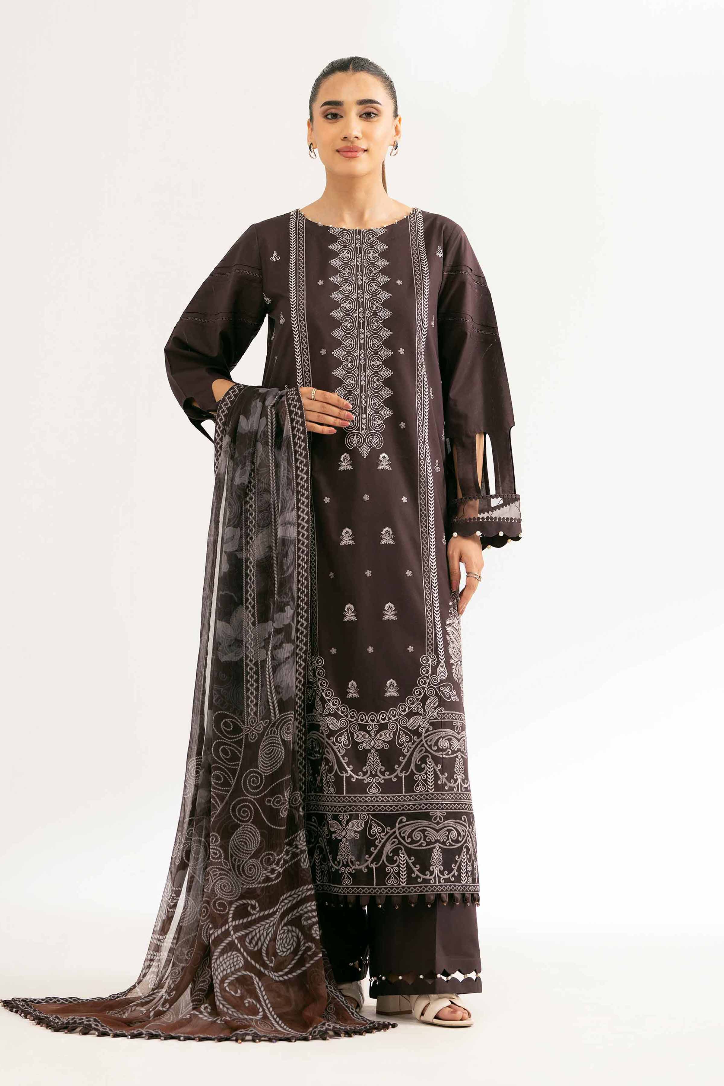 Nishat Linen 3 Piece - Digital Printed Embroidered Suit - 42502104 Embroidered Eid Lawn Collection 2025