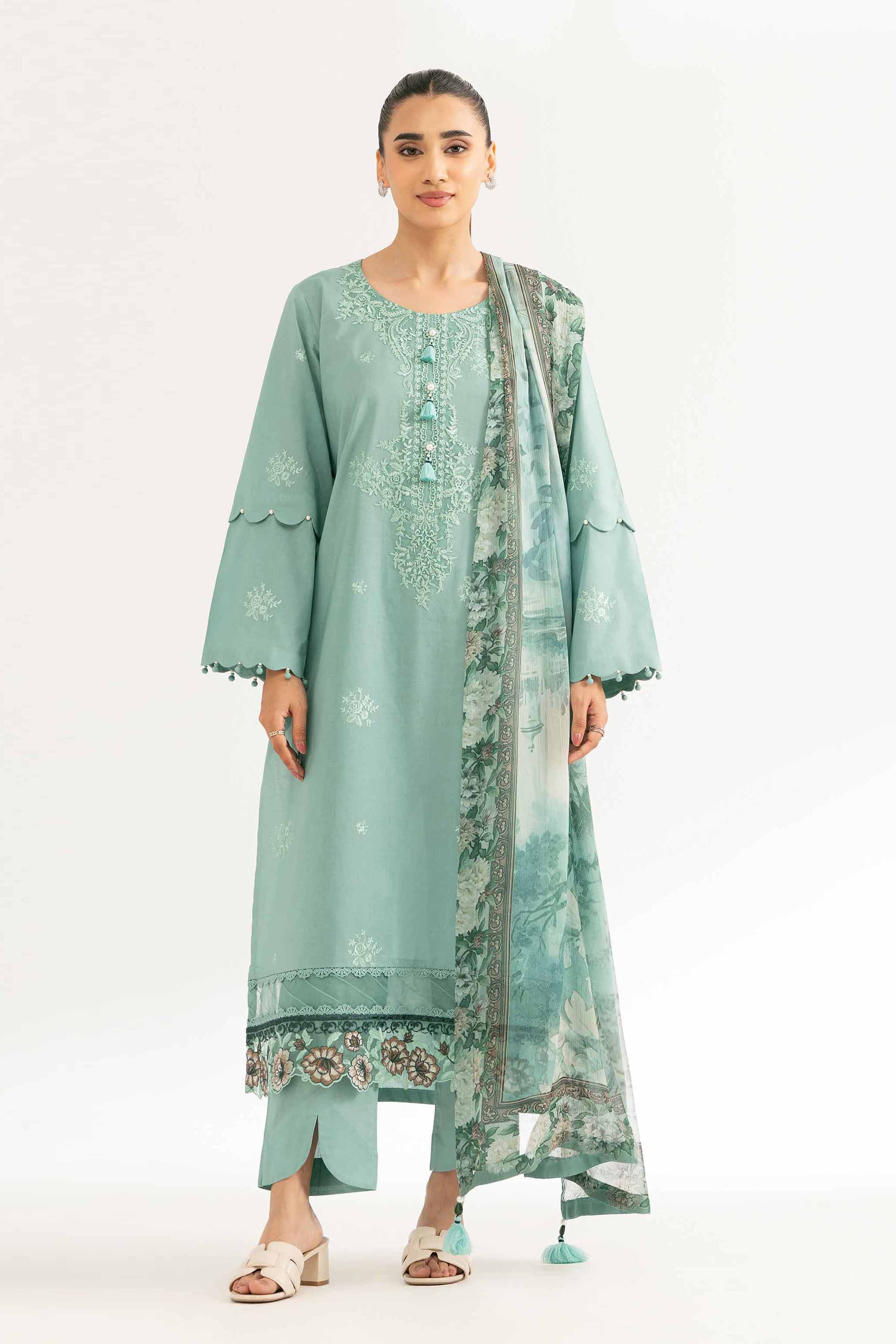 Nishat Linen 3 Piece - Digital Printed Embroidered Suit - 42502110 Embroidered Eid Lawn Collection 2025