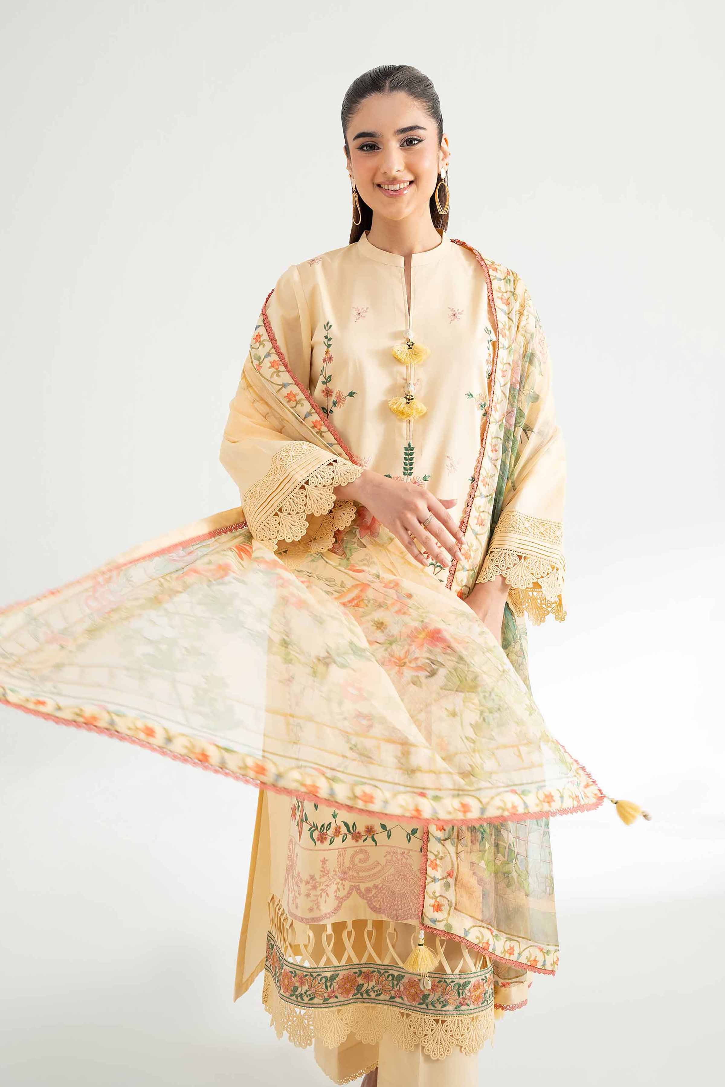 Nishat Linen 3 Piece - Digital Printed Embroidered Suit - 42502113 Embroidered Eid Lawn Collection 2025