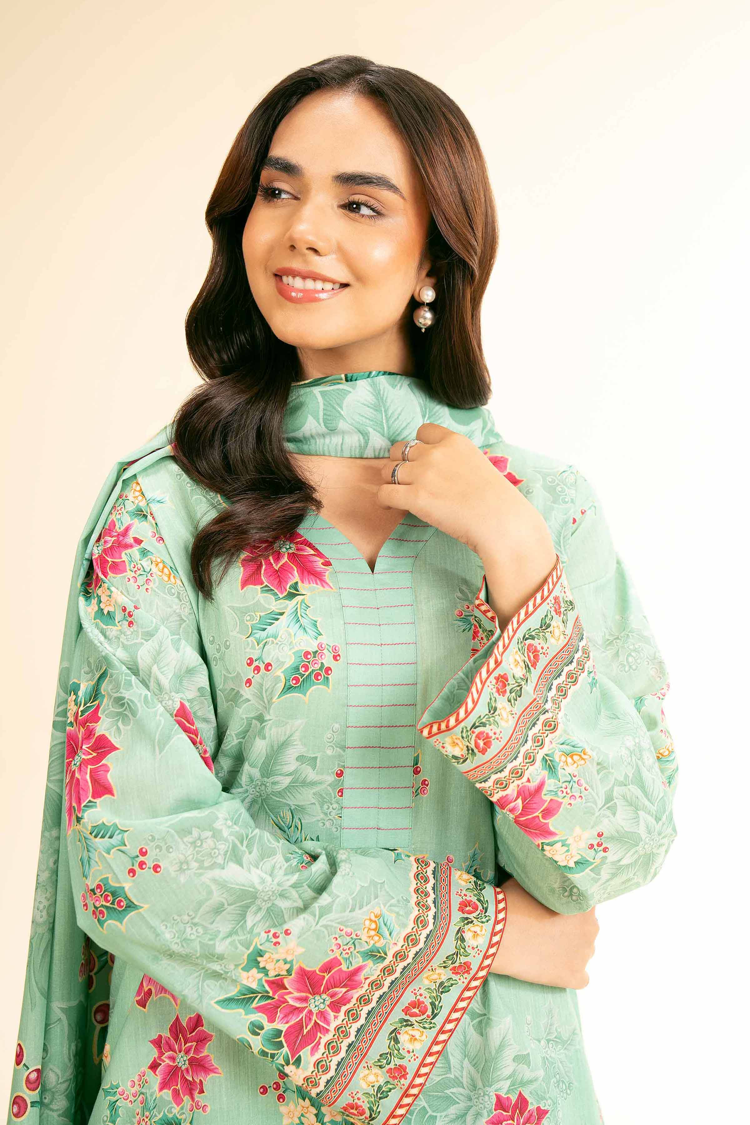 Nishat Linen 3 Piece - Digital Printed Suit - 42501187 Digital Printed Lawn Eid Edition 2025 - Image 2