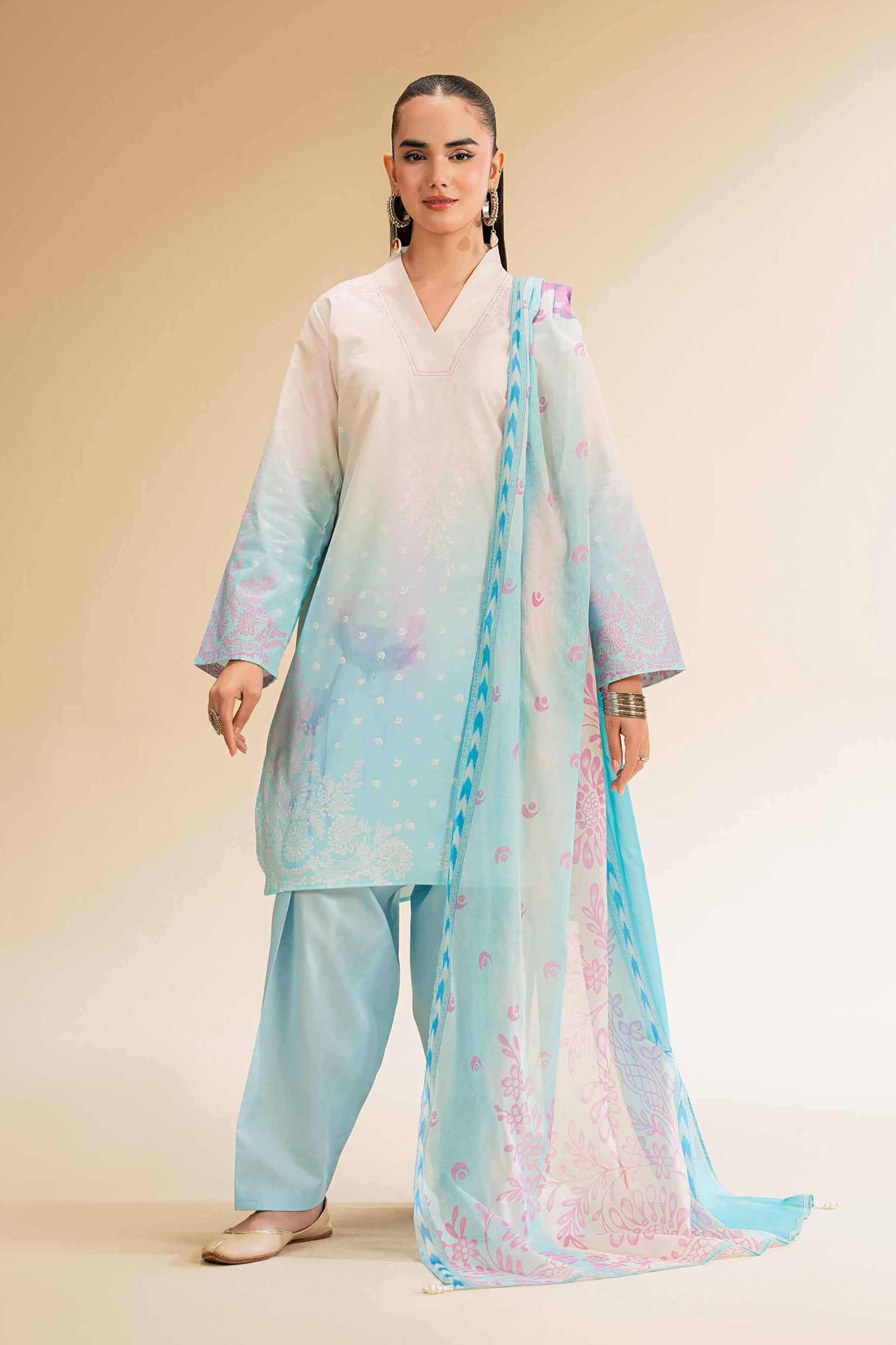 Nishat Linen 3 Piece - Digital Printed Suit - 42501201 Digital Printed Lawn Eid Edition 2025