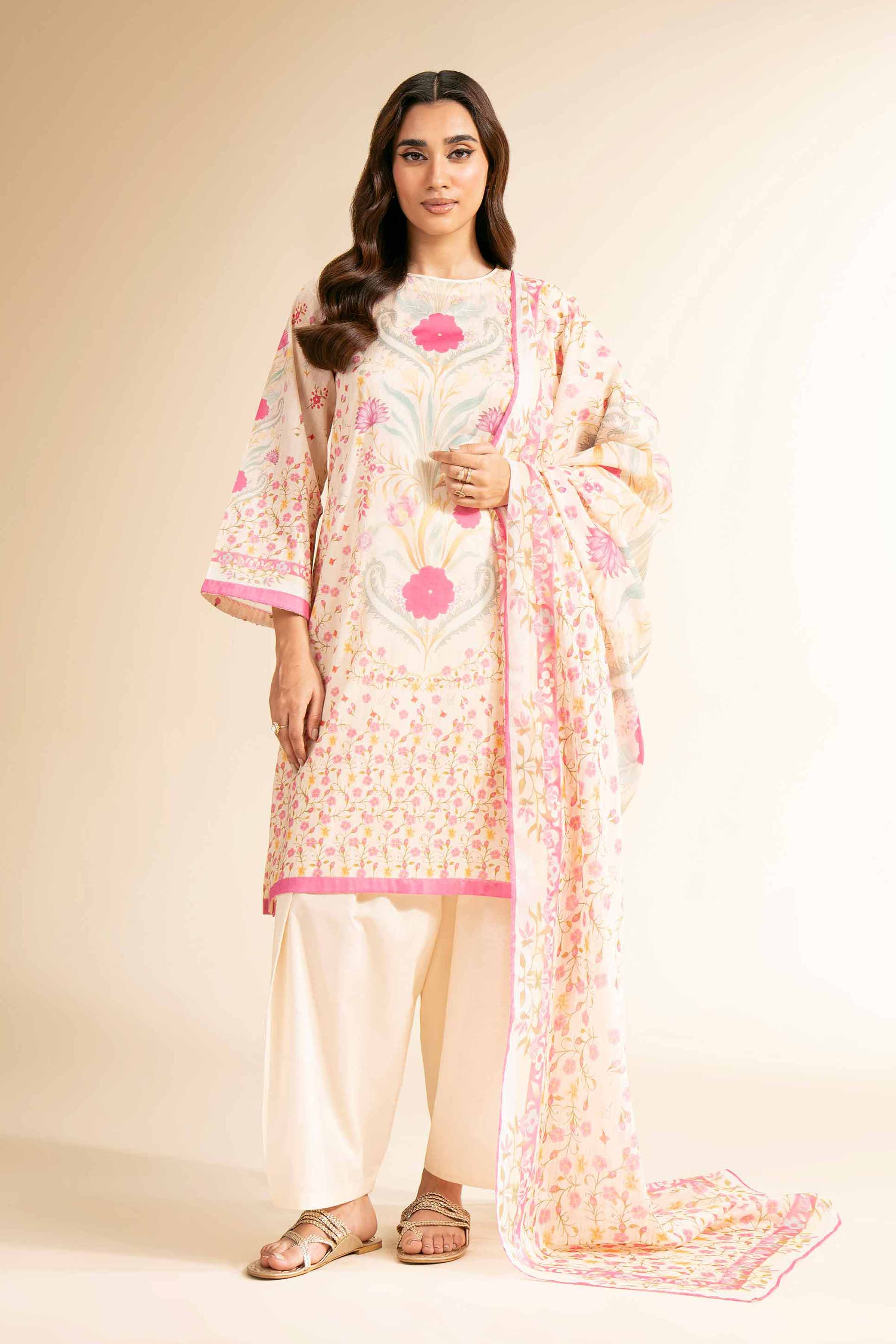 Nishat Linen 3 Piece - Digital Printed Suit - 42501214 Digital Printed Lawn Eid Edition 2025