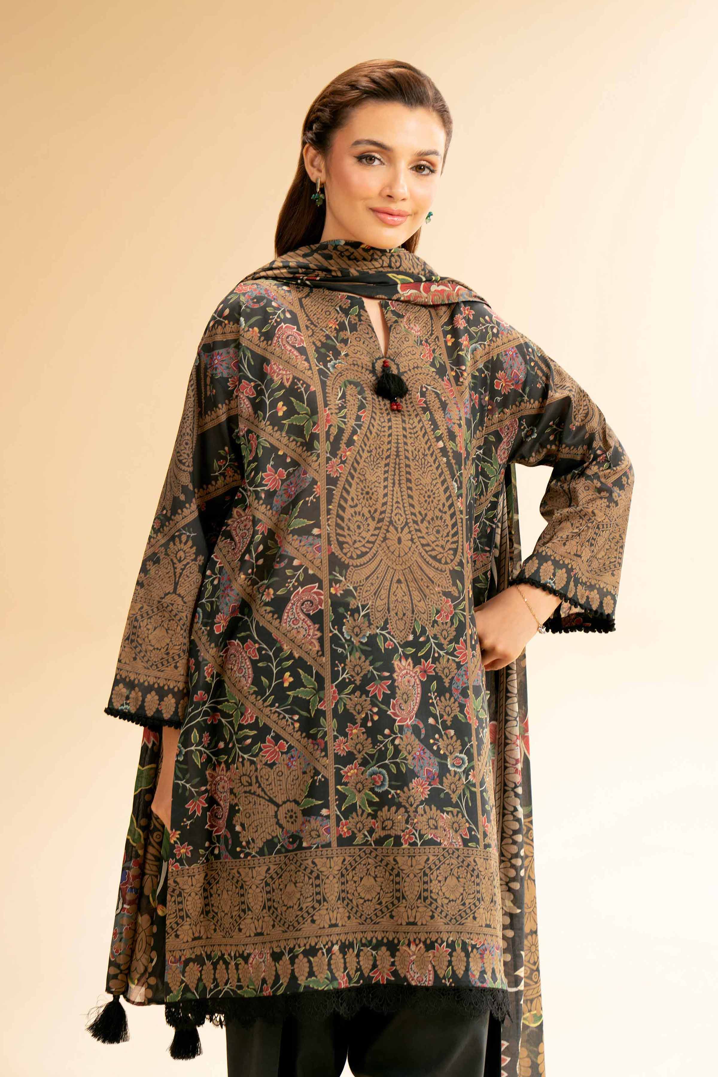 Nishat Linen 3 Piece - Digital Printed Suit - 42501591 Digital Printed Lawn Eid Edition 2025 - Image 2